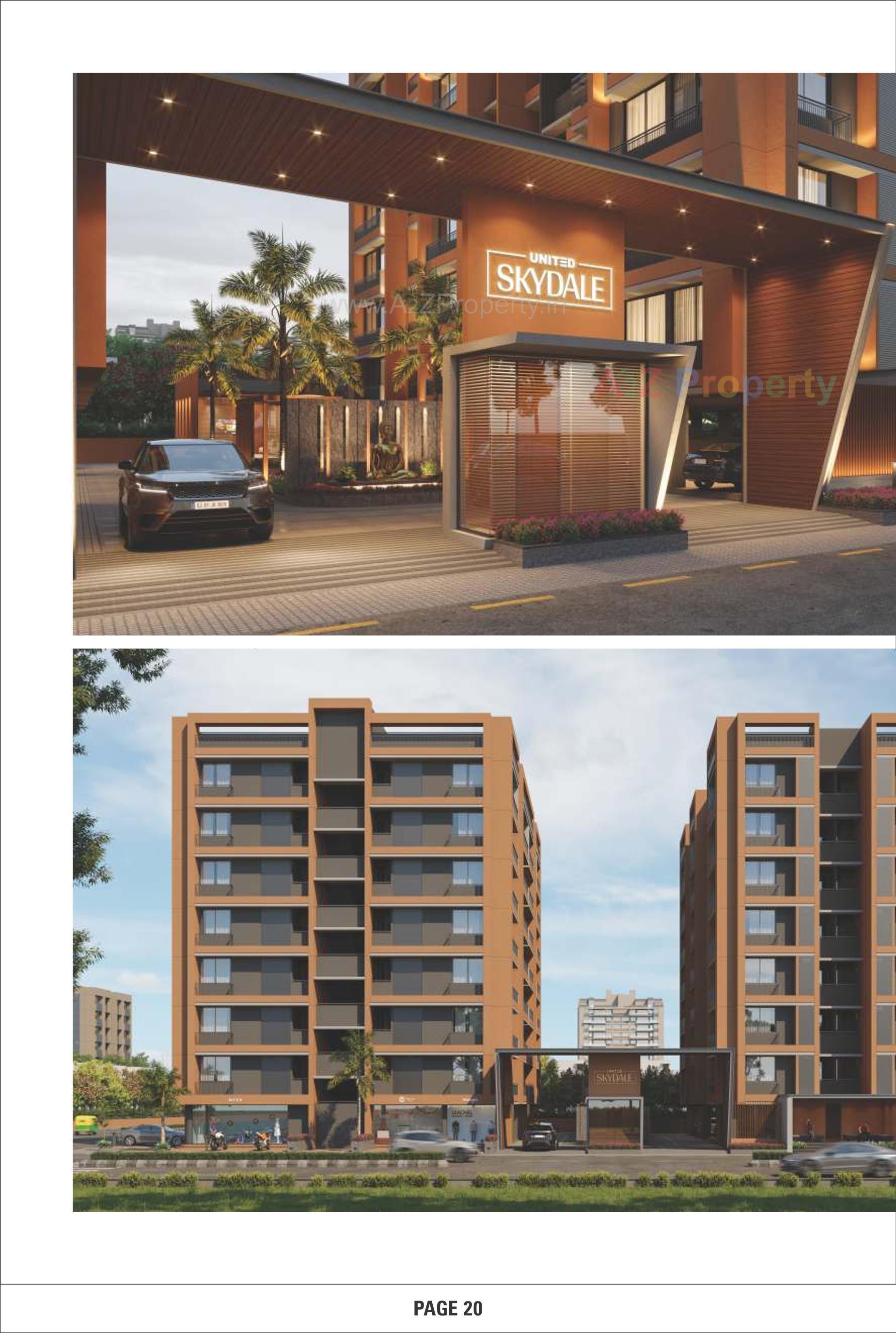 3D Elevation of real estate project United Skydale located at Ahmedabad, Ahmedabad, Gujarat