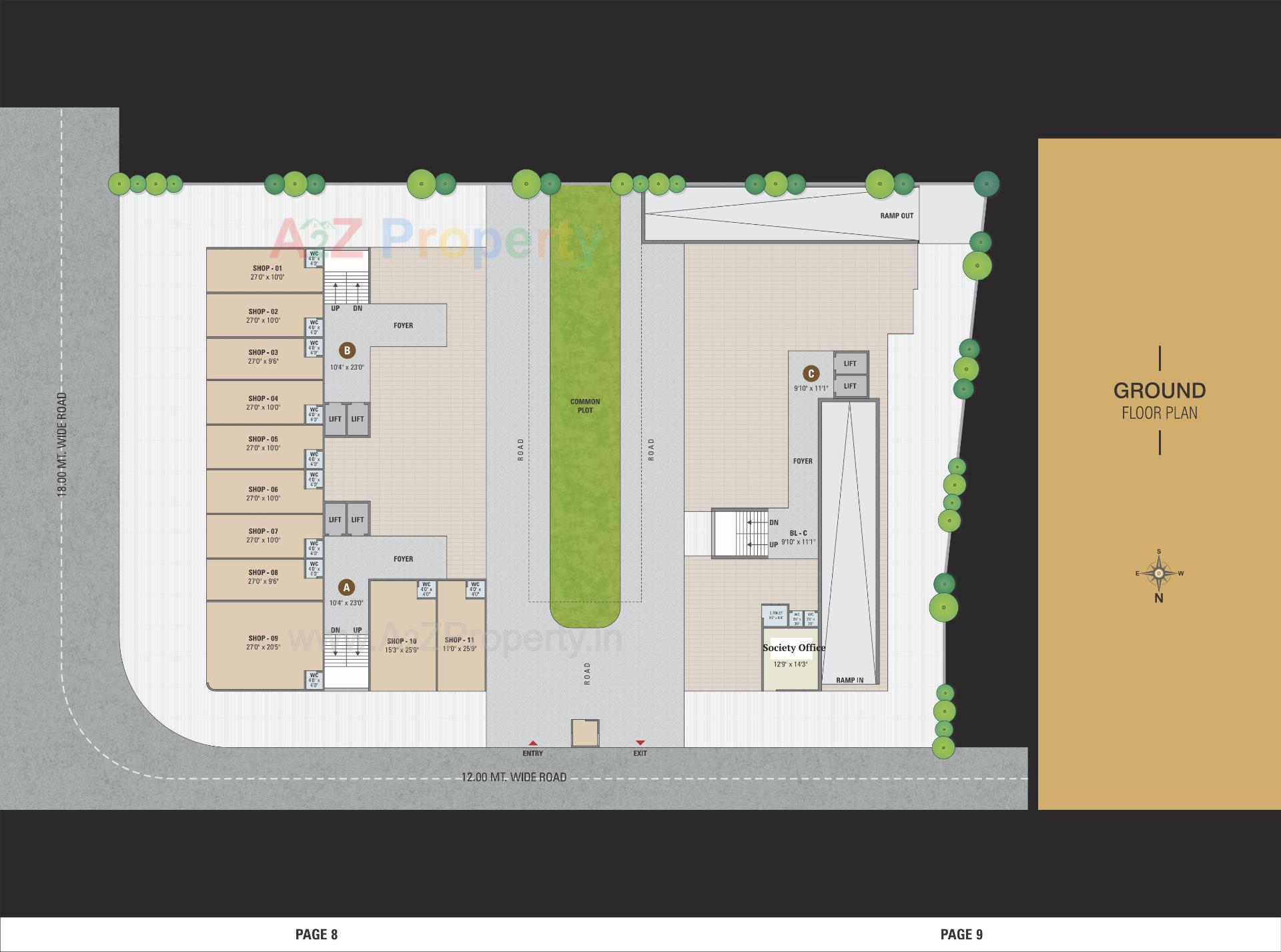 Layout of real estate project United Skydale located at Ahmedabad, Ahmedabad, Gujarat