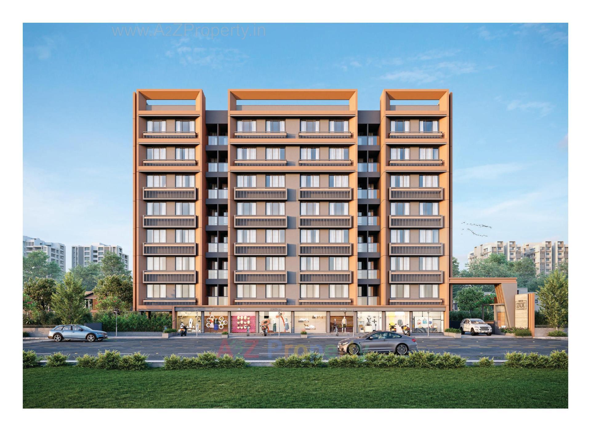 3D Elevation of real estate project United Zade located at Ahmedabad, Ahmedabad, Gujarat
