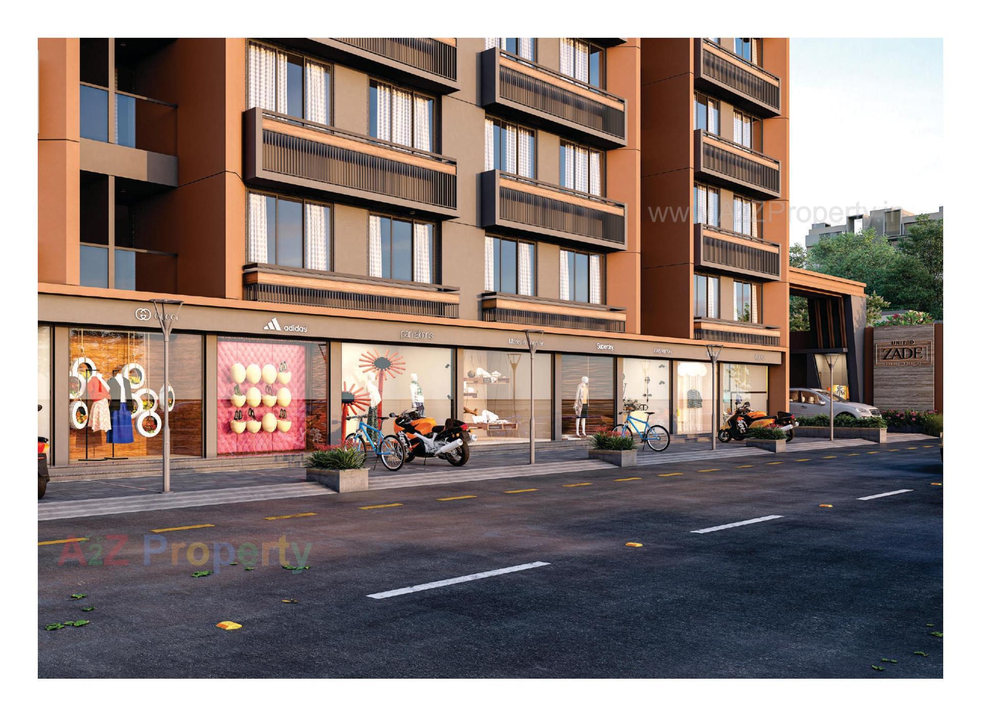 3D Elevation of real estate project United Zade located at Ahmedabad, Ahmedabad, Gujarat