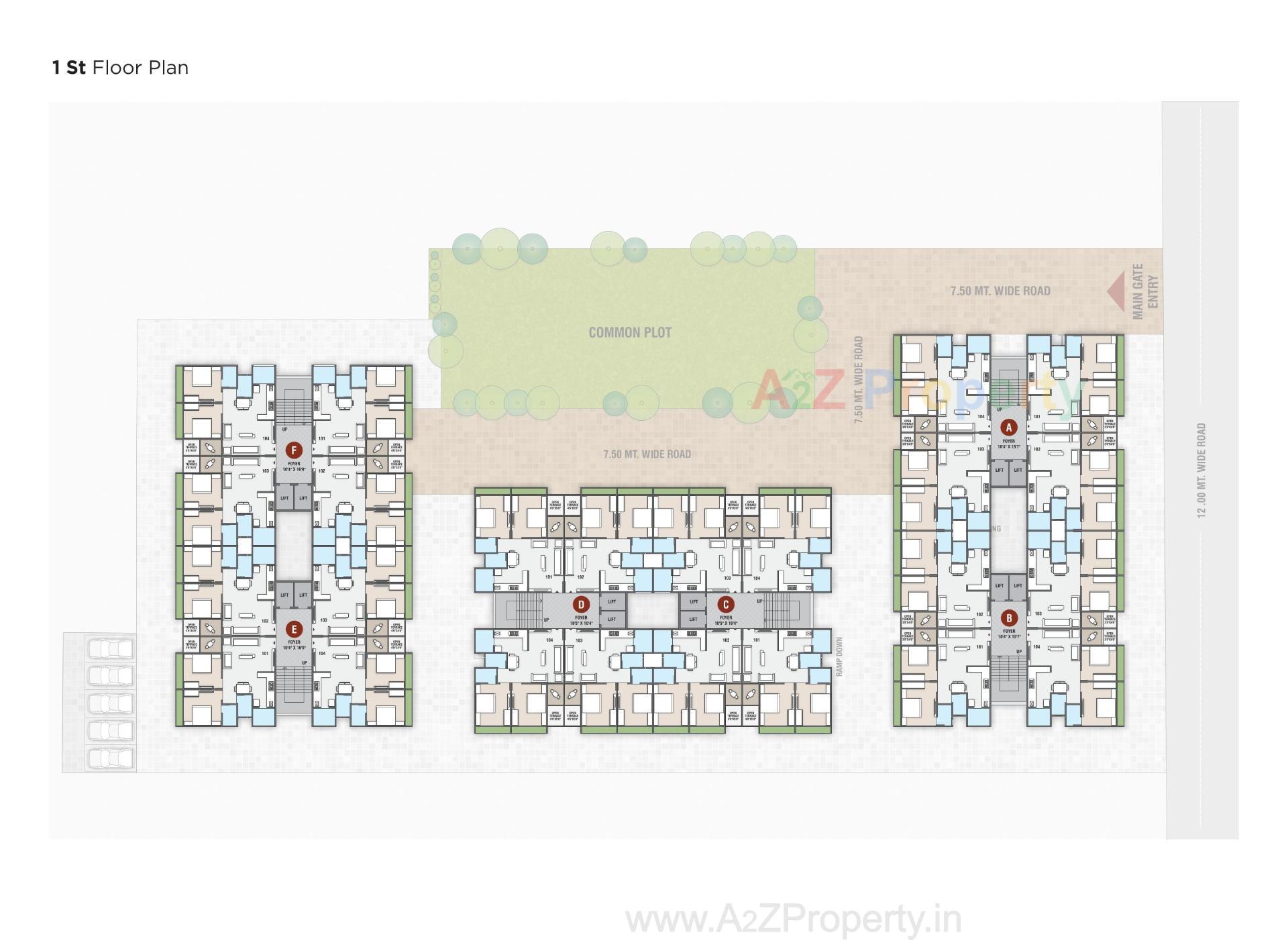 Layout of real estate project United Zade located at Ahmedabad, Ahmedabad, Gujarat