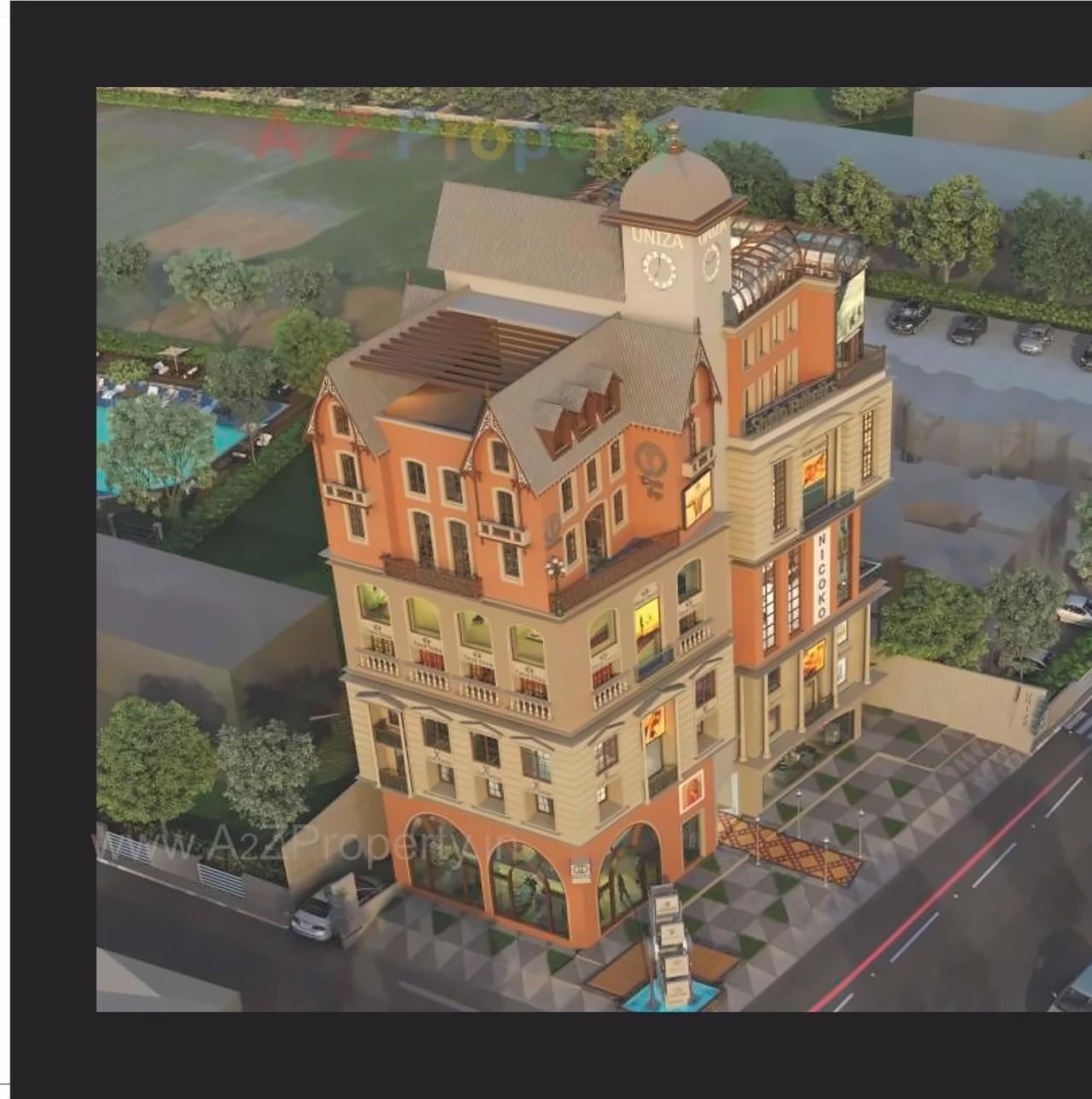 3D Elevation of real estate project Uniza located at Vejalpur, Ahmedabad, Gujarat