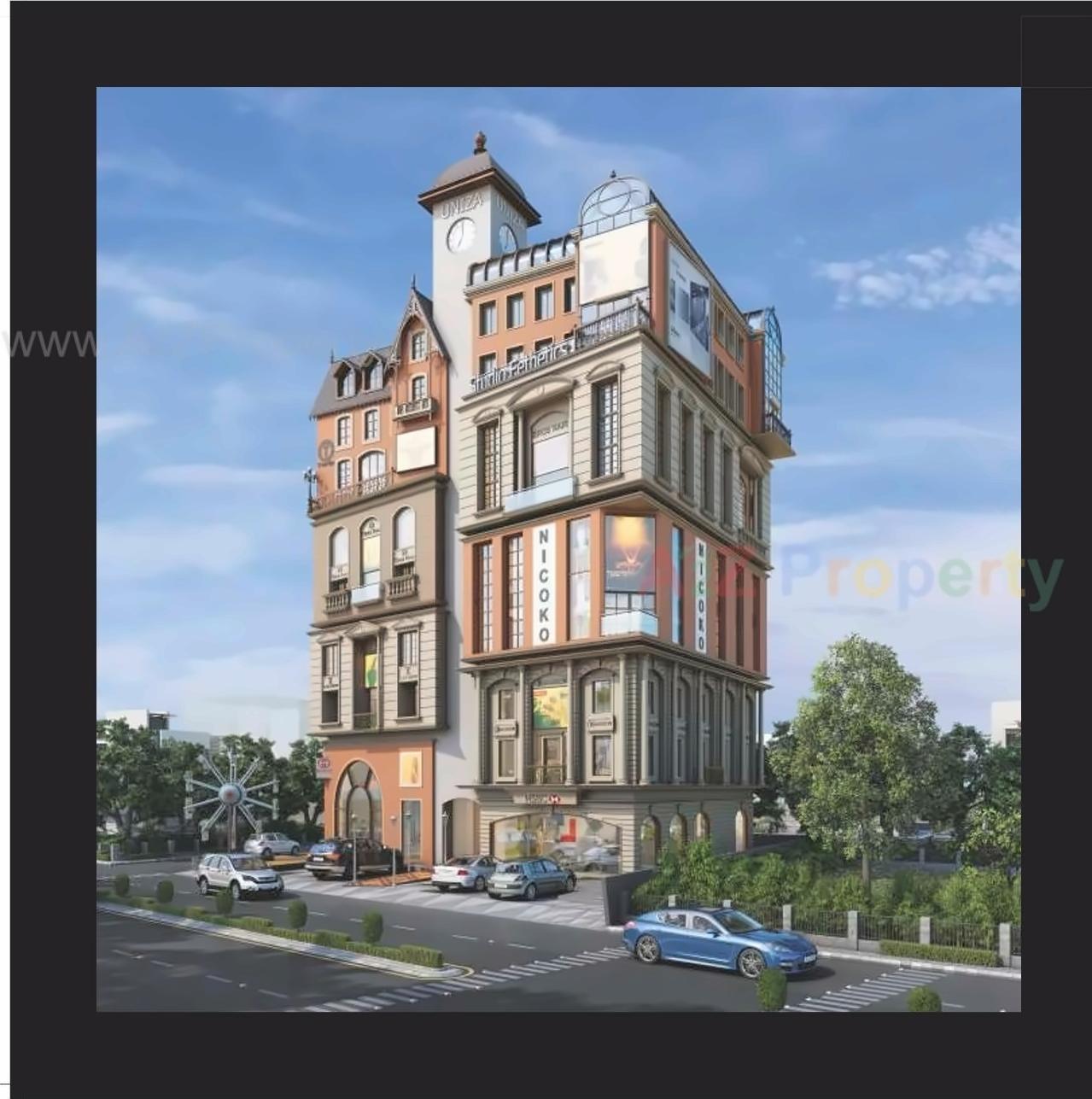 3D Elevation of real estate project Uniza located at Vejalpur, Ahmedabad, Gujarat