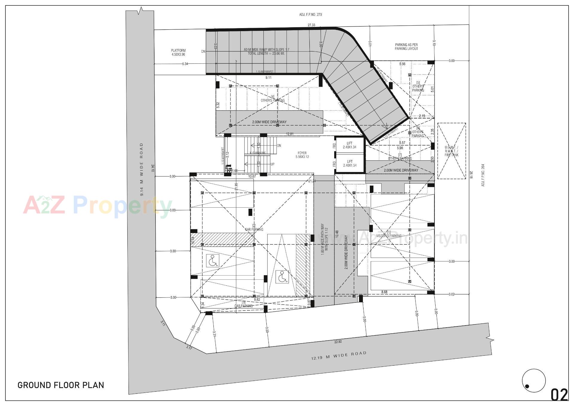 Layout of real estate project Upasana Apartment located at Paldi, Ahmedabad, Gujarat