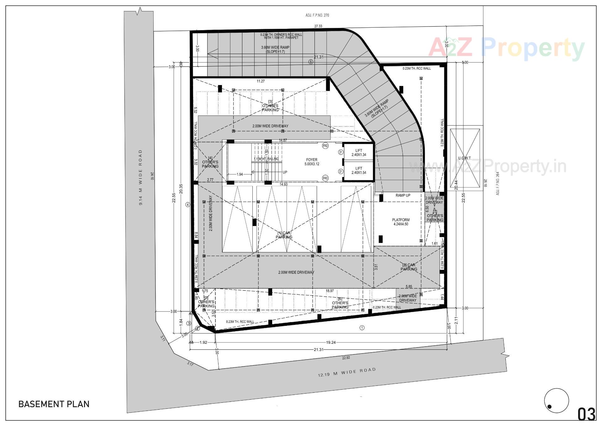 Layout of real estate project Upasana Apartment located at Paldi, Ahmedabad, Gujarat