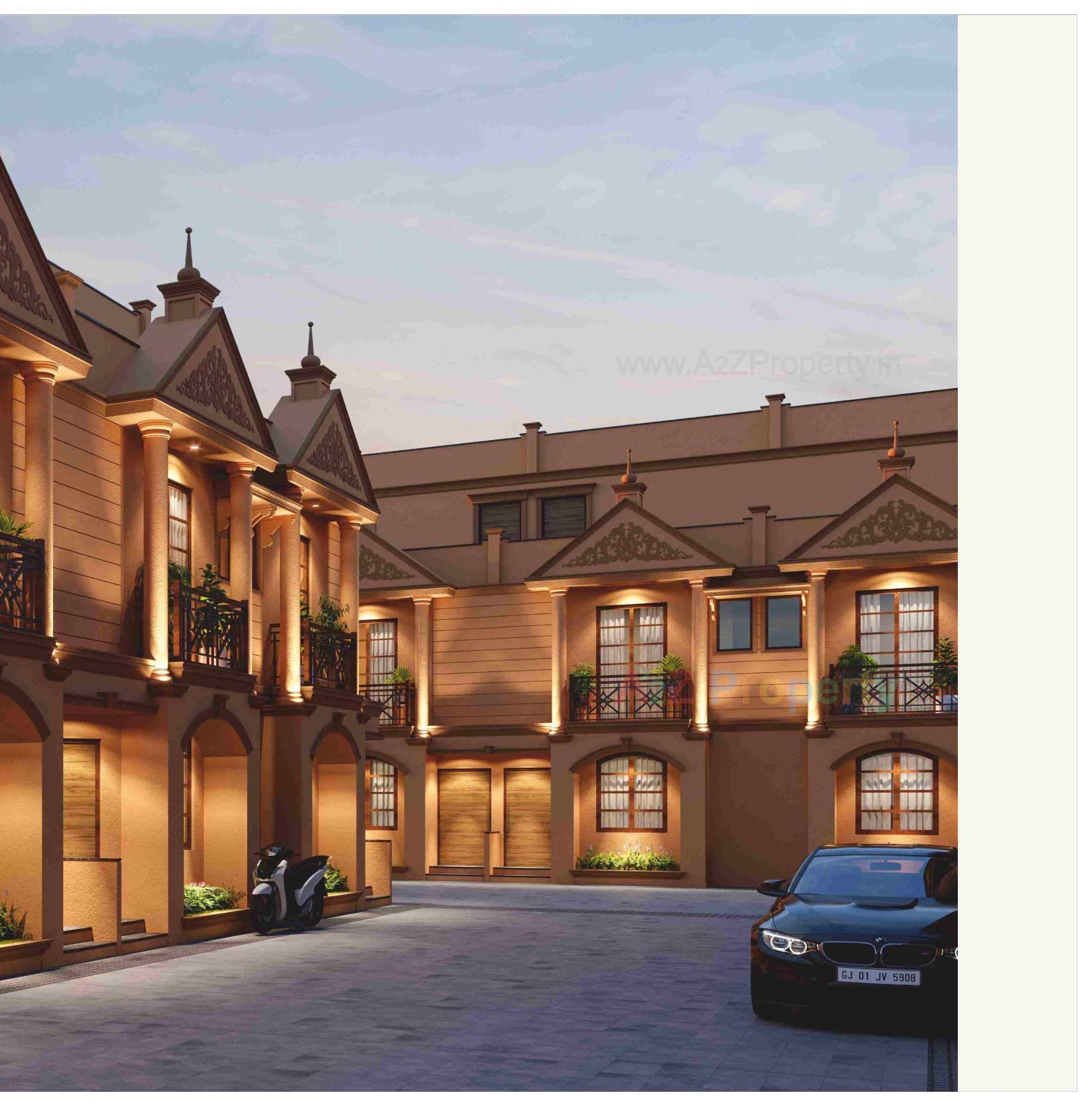 3D Elevation of real estate project Upavan Villa located at Laxmipura, Ahmedabad, Gujarat