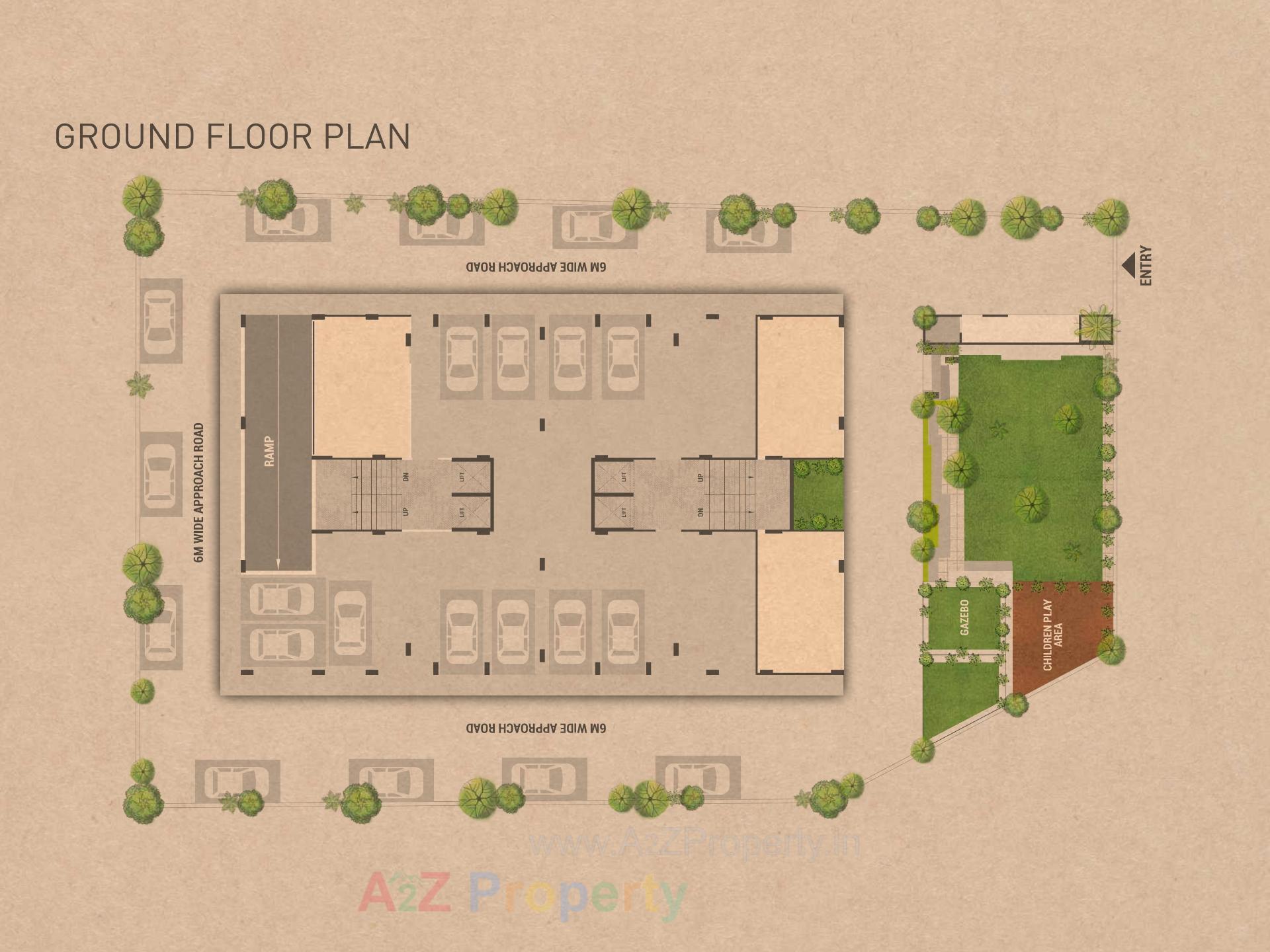 Layout of real estate project Upvan Skyline located at Ahmedabad, Ahmedabad, Gujarat