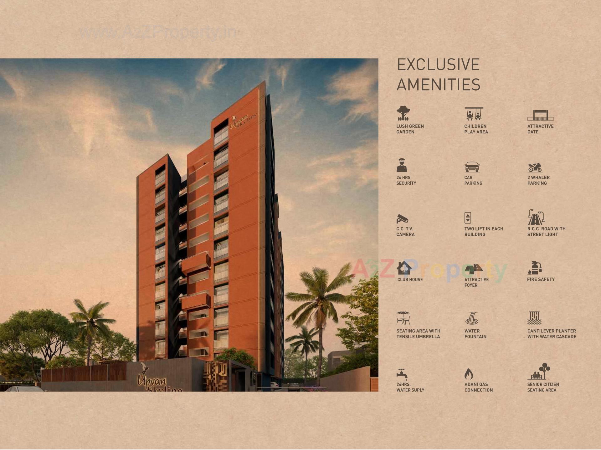 3D Elevation of real estate project Upvan Skyline located at Ahmedabad, Ahmedabad, Gujarat