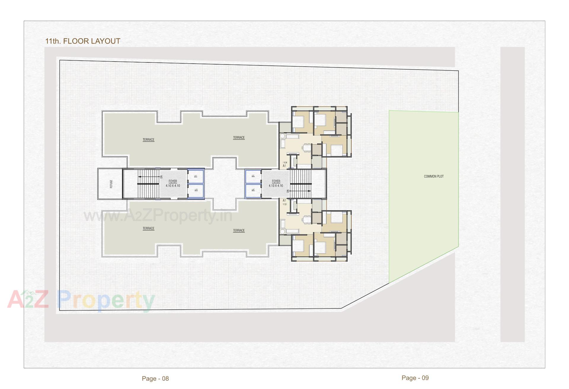 Layout of real estate project Upvan Skyline located at Laxmipura, Ahmedabad, Gujarat
