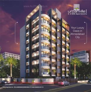 Elevation of real estate project Urbanville located at Thaltej, Ahmedabad, Gujarat