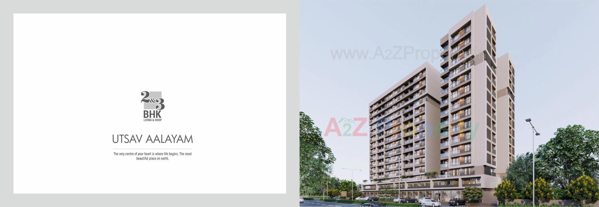 3D Elevation of real estate project Utsav Aalayam located at Wadaj, Ahmedabad, Gujarat