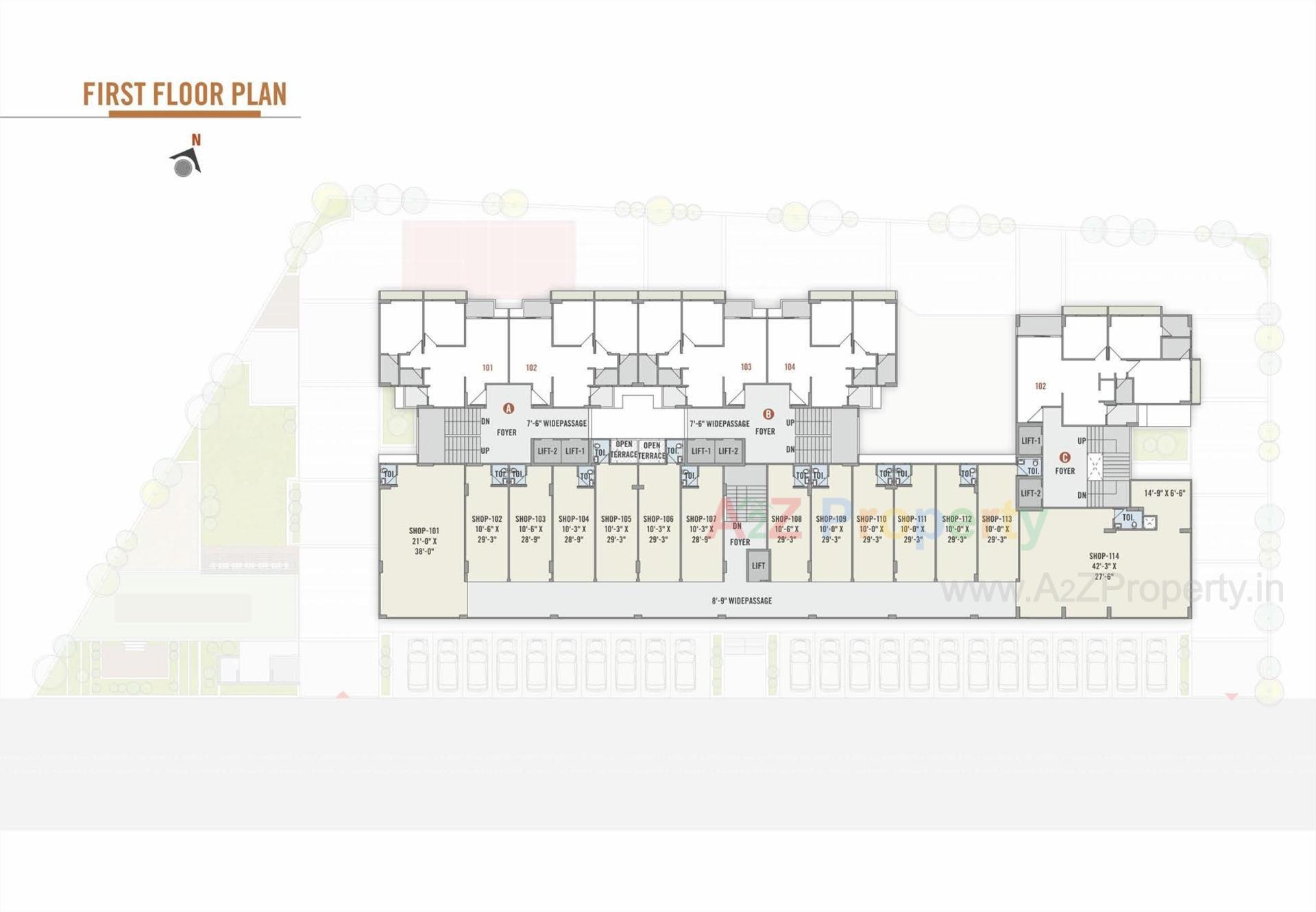 Layout of real estate project Utsav Aalayam located at Wadaj, Ahmedabad, Gujarat