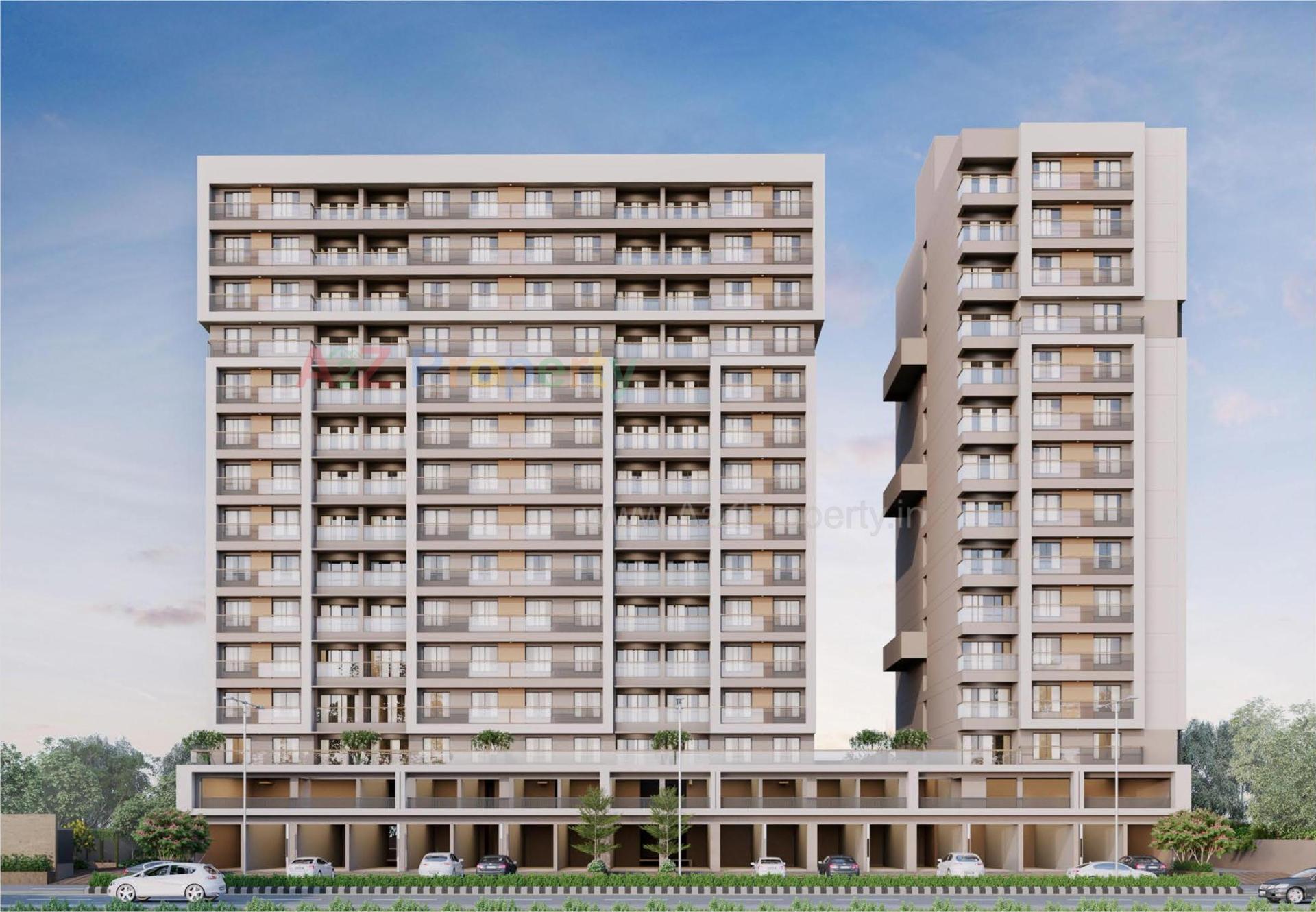 3D Elevation of real estate project Utsav Aalayam located at Wadaj, Ahmedabad, Gujarat