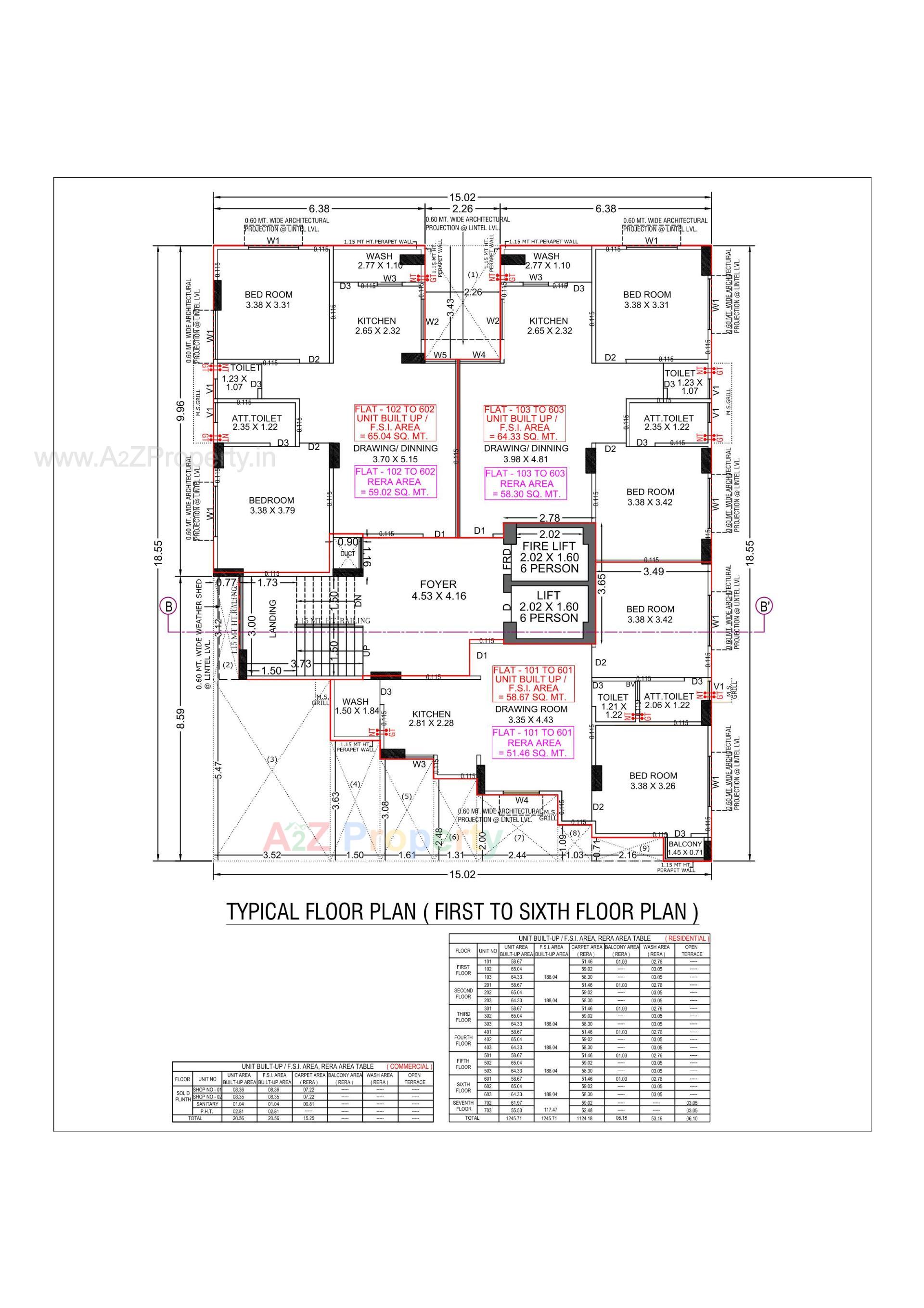 Layout of real estate project Uttam Appartment located at Rajpur - Hirpur, Ahmedabad, Gujarat