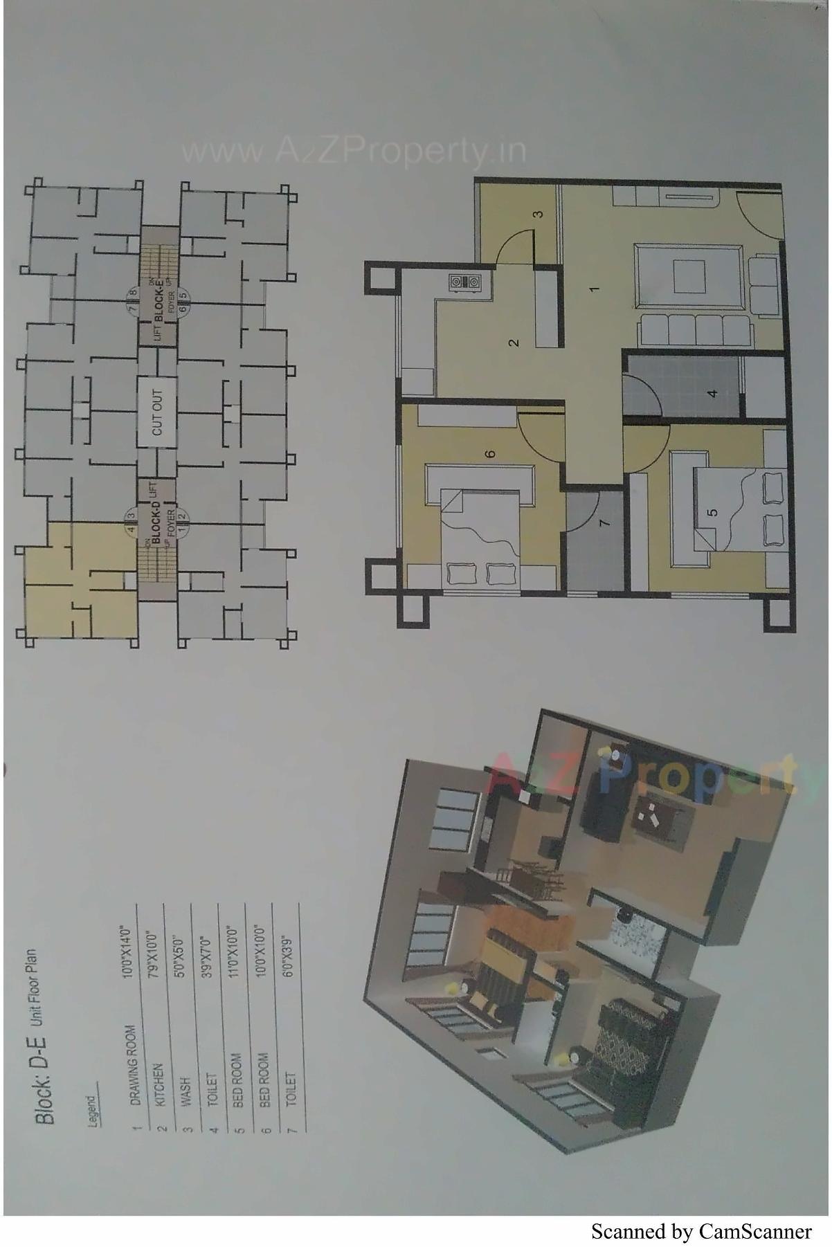 Layout of real estate project Vaikunth Apartments located at Ghodasar, Ahmedabad, Gujarat