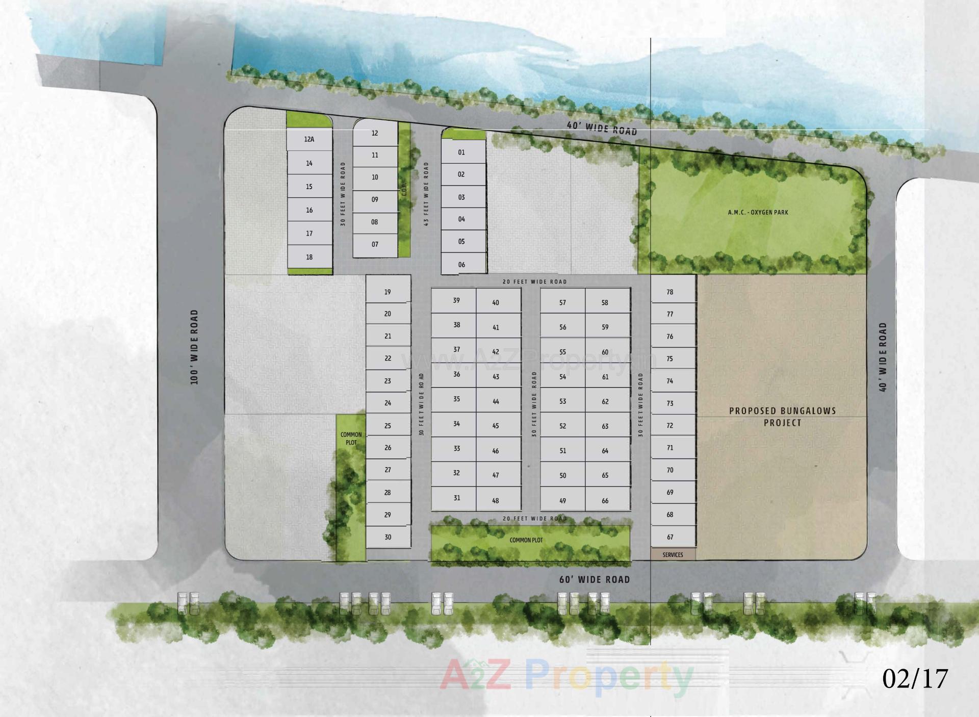 Layout of real estate project Vaikunth located at Bopal, Ahmedabad, Gujarat