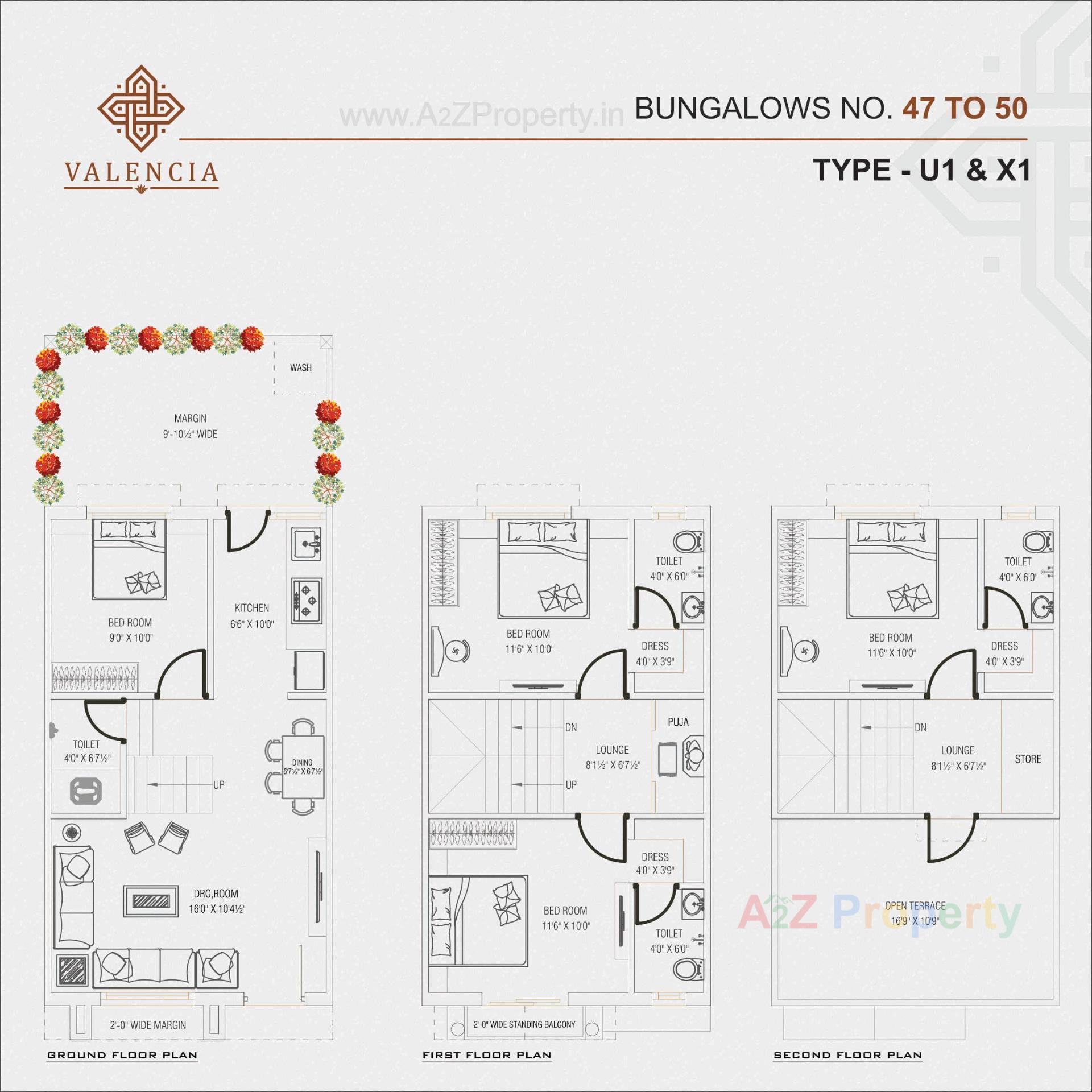 Layout of real estate project Valencia located at Lambha, Ahmedabad, Gujarat