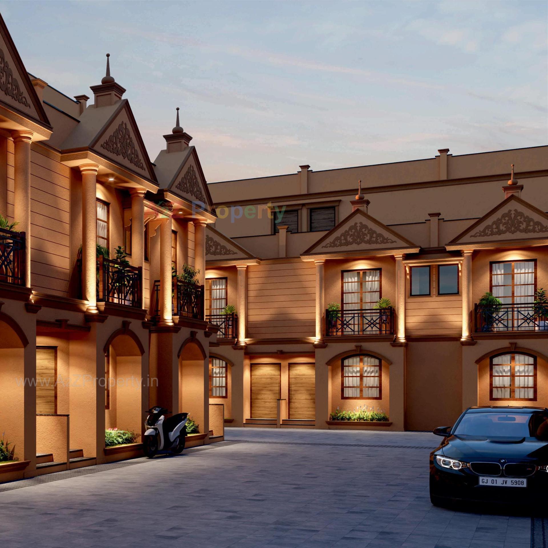 3D Elevation of real estate project Valencia located at Lambha, Ahmedabad, Gujarat