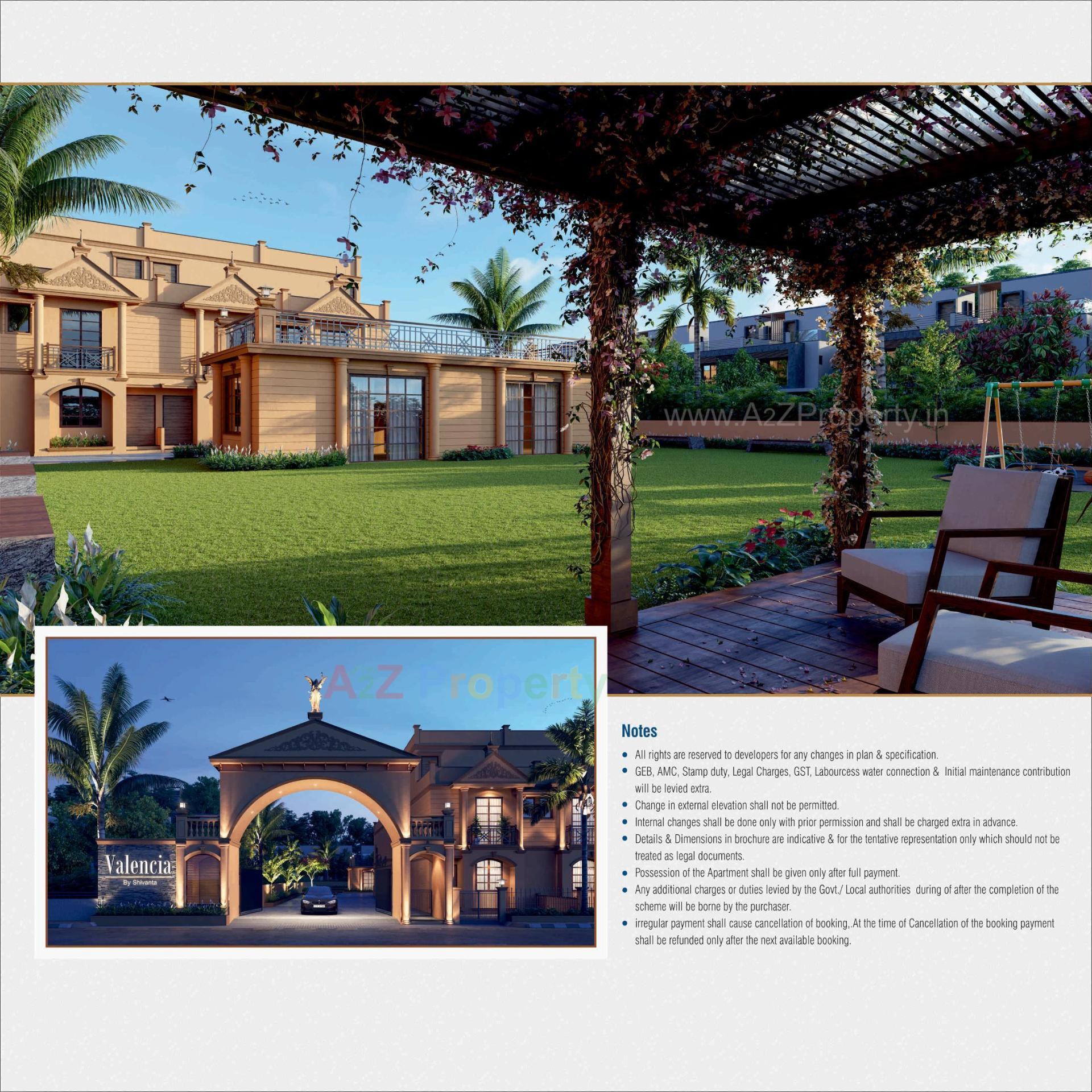 3D Elevation of real estate project Valencia located at Lambha, Ahmedabad, Gujarat