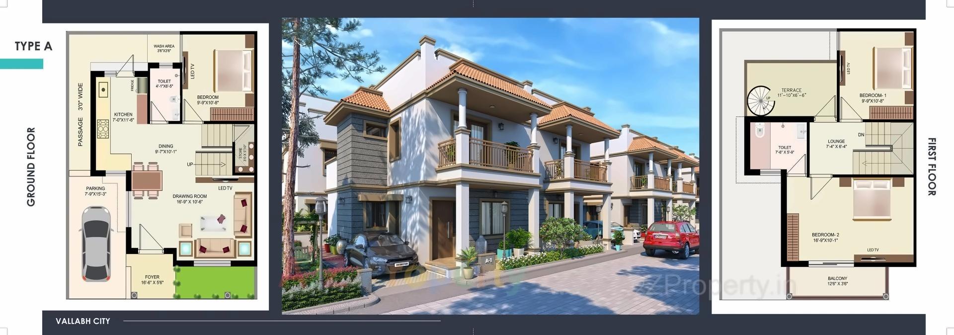 Layout of real estate project Vallabh City located at Ahmedabad, Ahmedabad, Gujarat