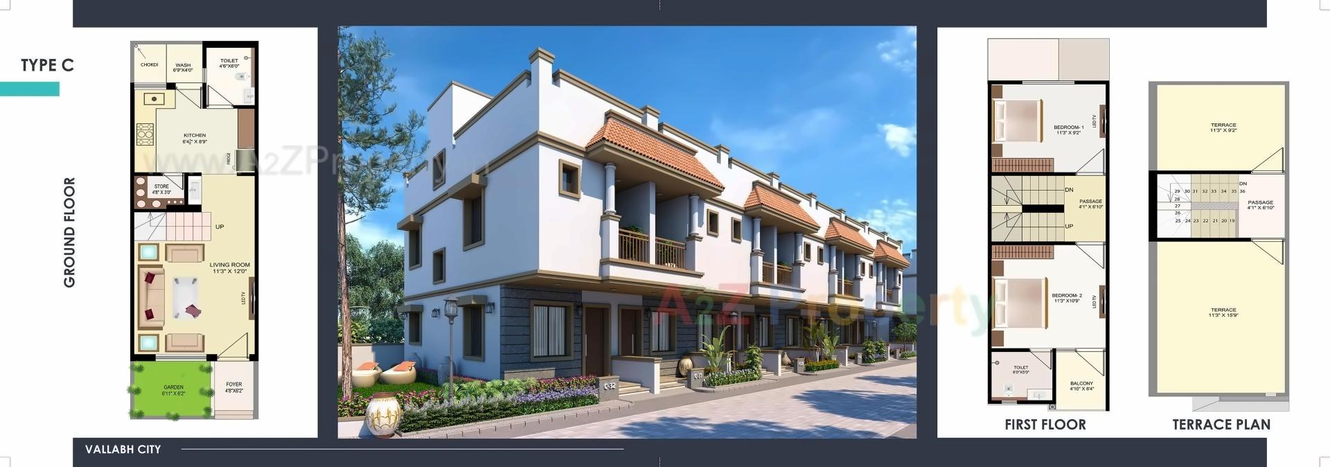 Layout of real estate project Vallabh City located at Ahmedabad, Ahmedabad, Gujarat