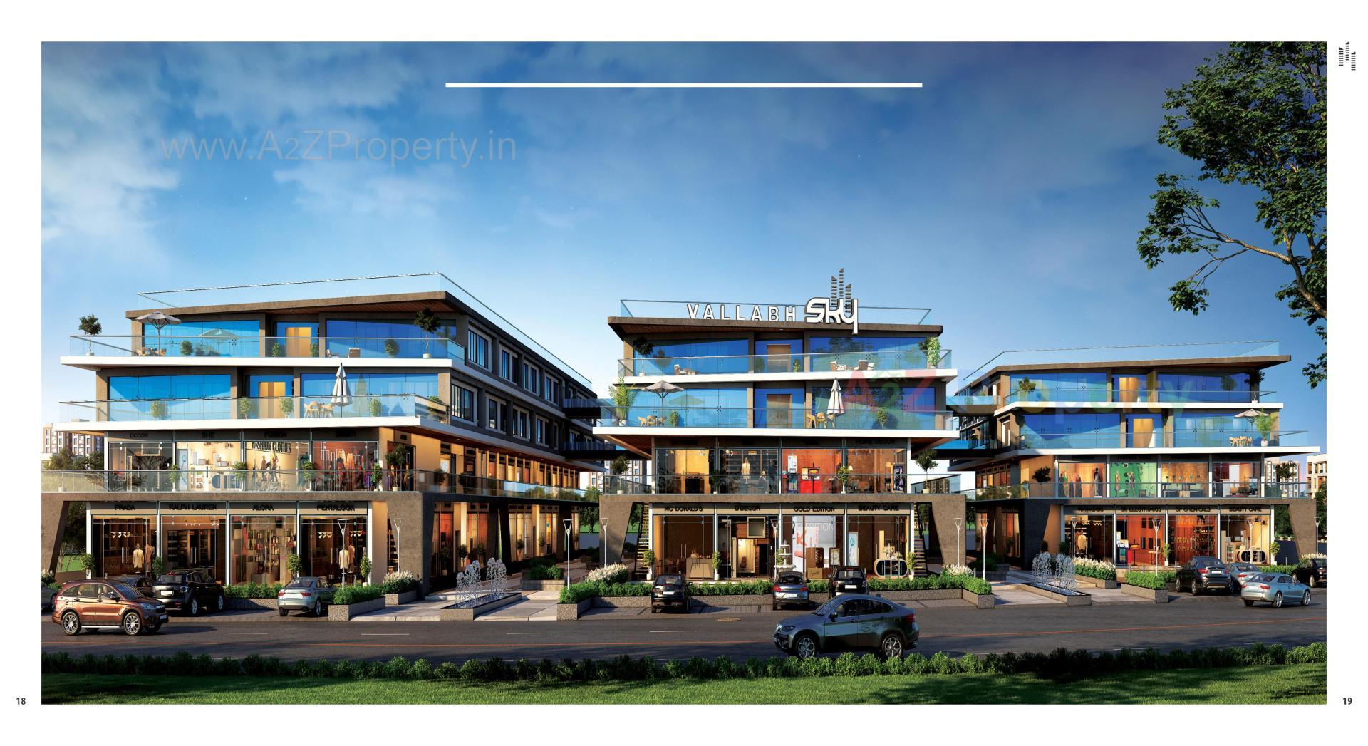 3D Elevation of real estate project Vallabh Sky located at Hansalpur, Ahmedabad, Gujarat