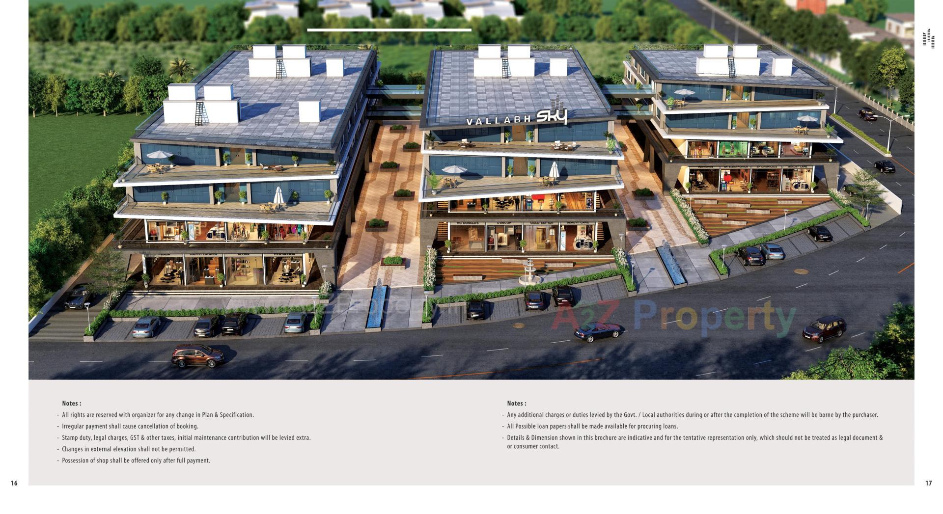 3D Elevation of real estate project Vallabh Sky located at Hansalpur, Ahmedabad, Gujarat