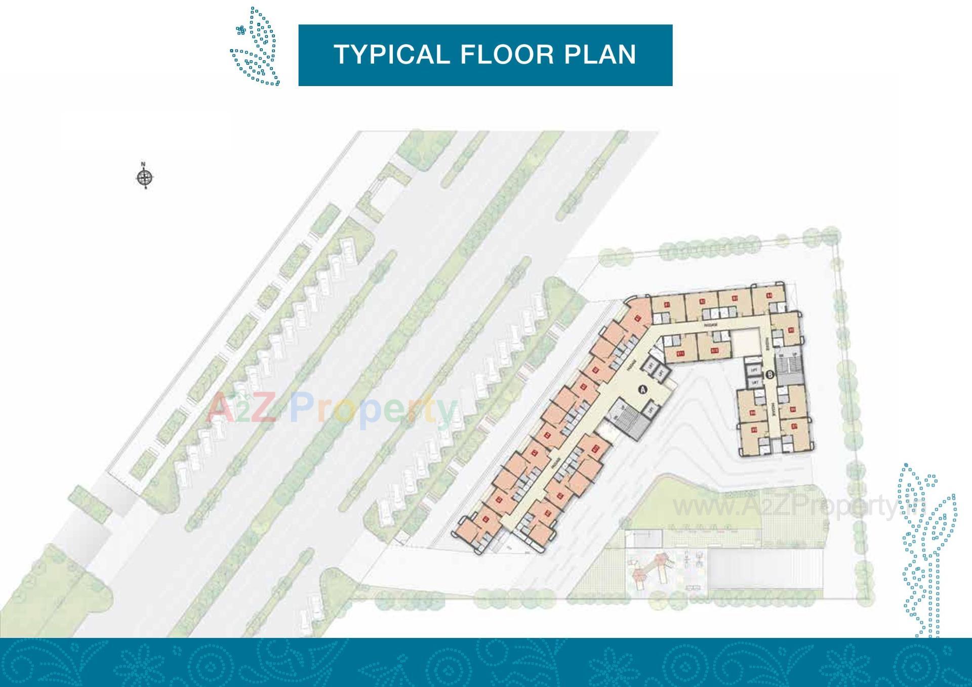 Layout of real estate project Vanaangan located at Tragad, Ahmedabad, Gujarat
