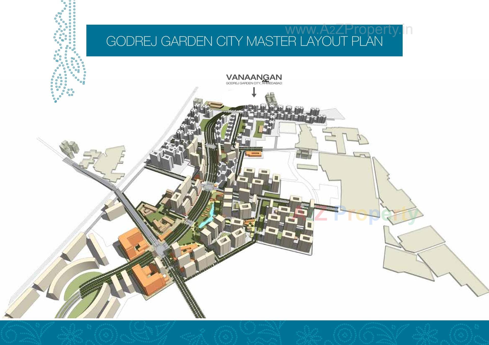 Layout of real estate project Vanaangan located at Tragad, Ahmedabad, Gujarat
