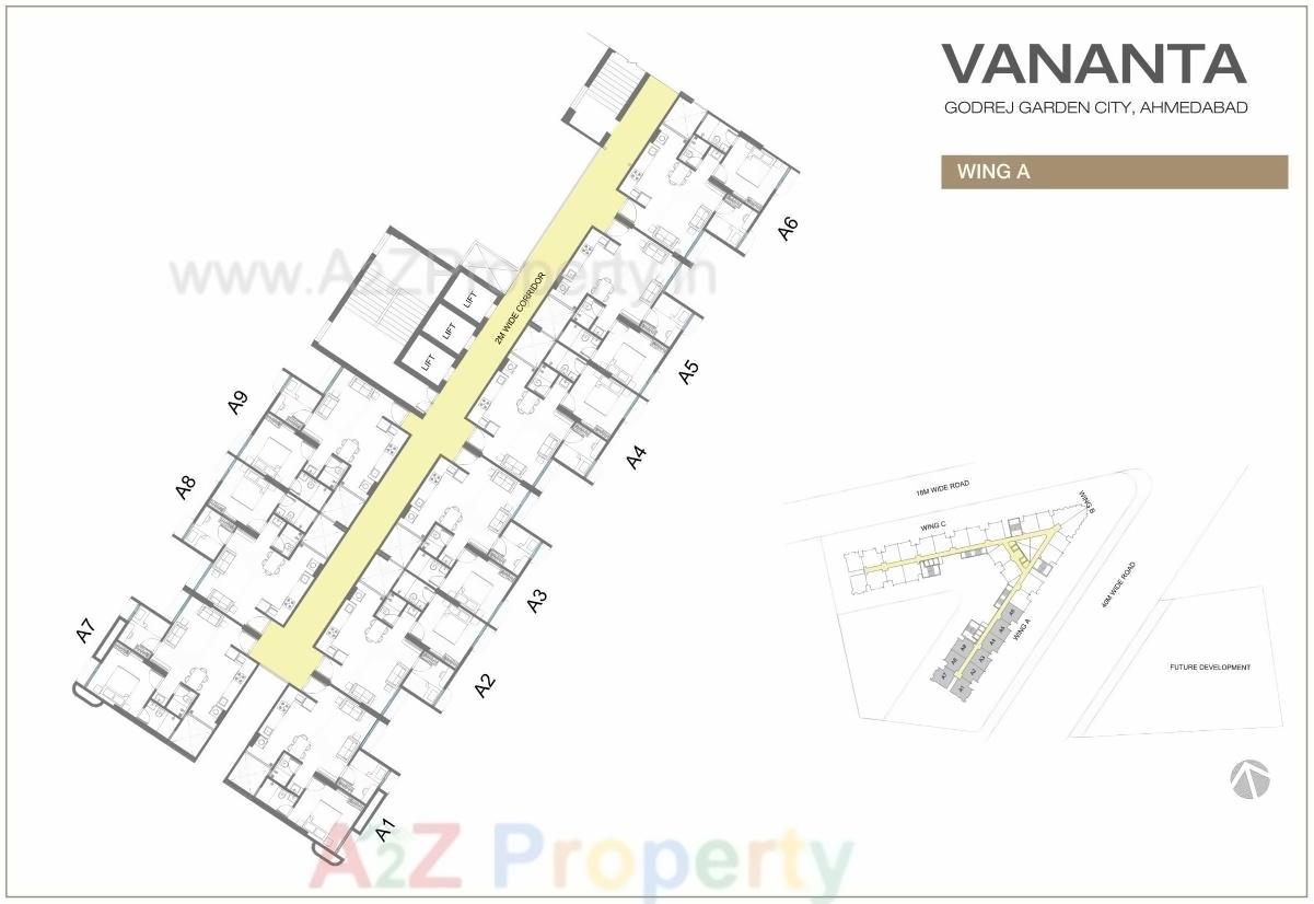 Layout of real estate project Vananta located at Tragad, Ahmedabad, Gujarat