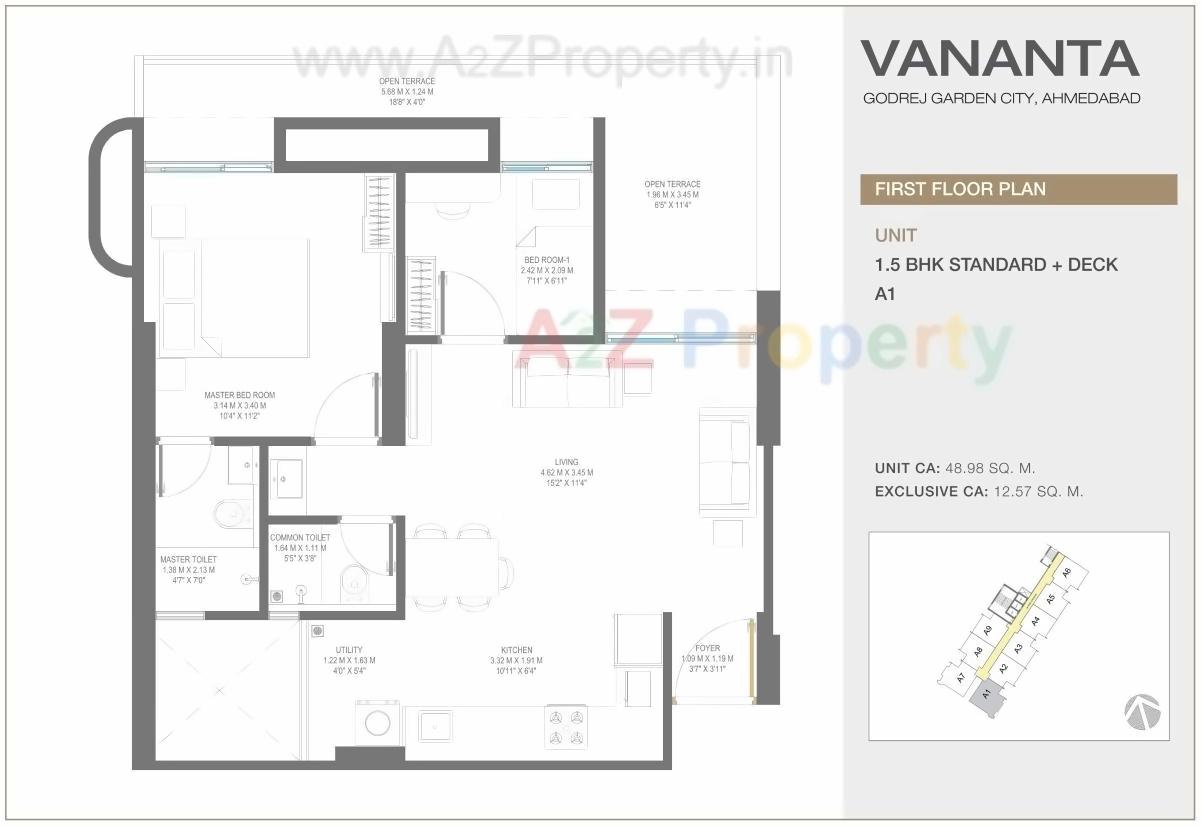 Layout of real estate project Vananta located at Tragad, Ahmedabad, Gujarat