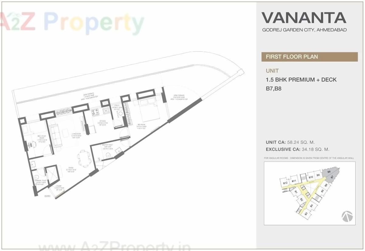 Layout of real estate project Vananta located at Tragad, Ahmedabad, Gujarat