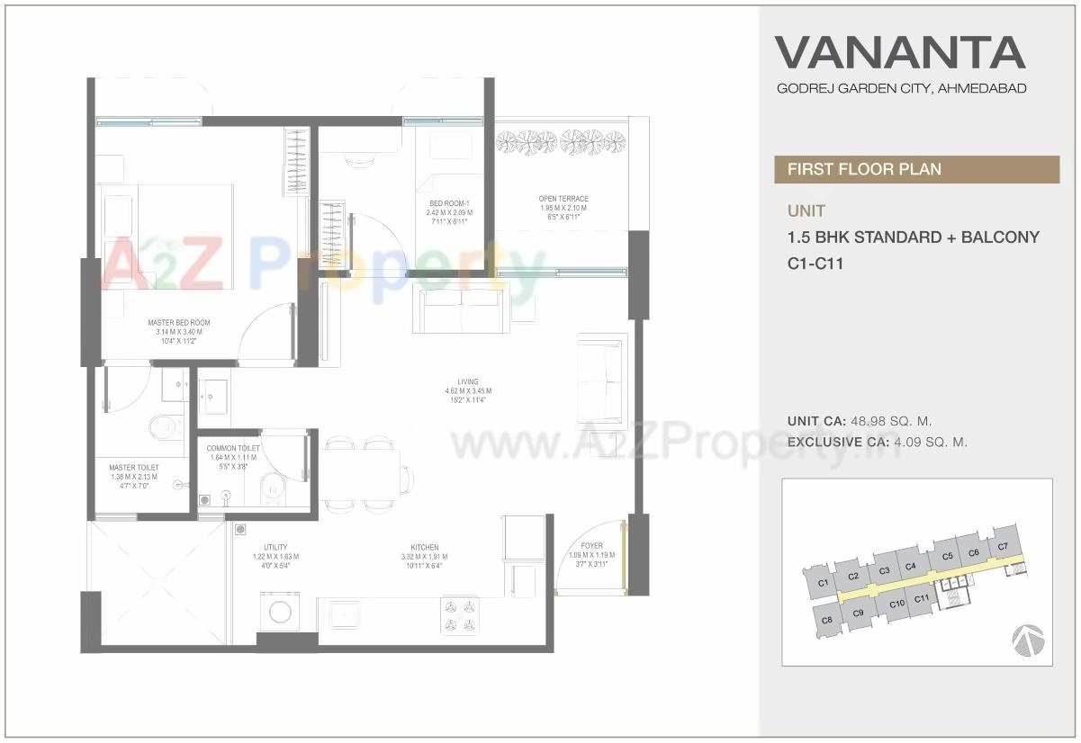 Layout of real estate project Vananta located at Tragad, Ahmedabad, Gujarat