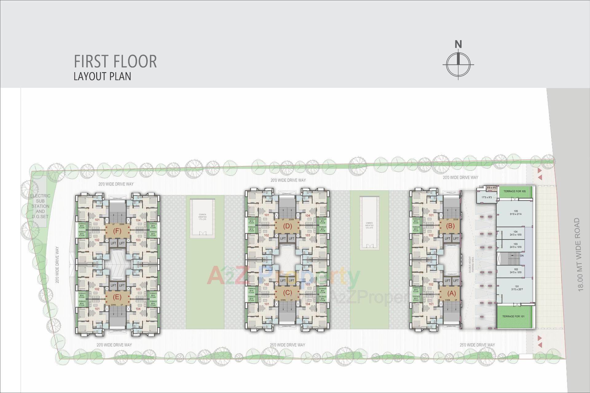 Layout of real estate project Vandanam located at Jagatpur, Ahmedabad, Gujarat
