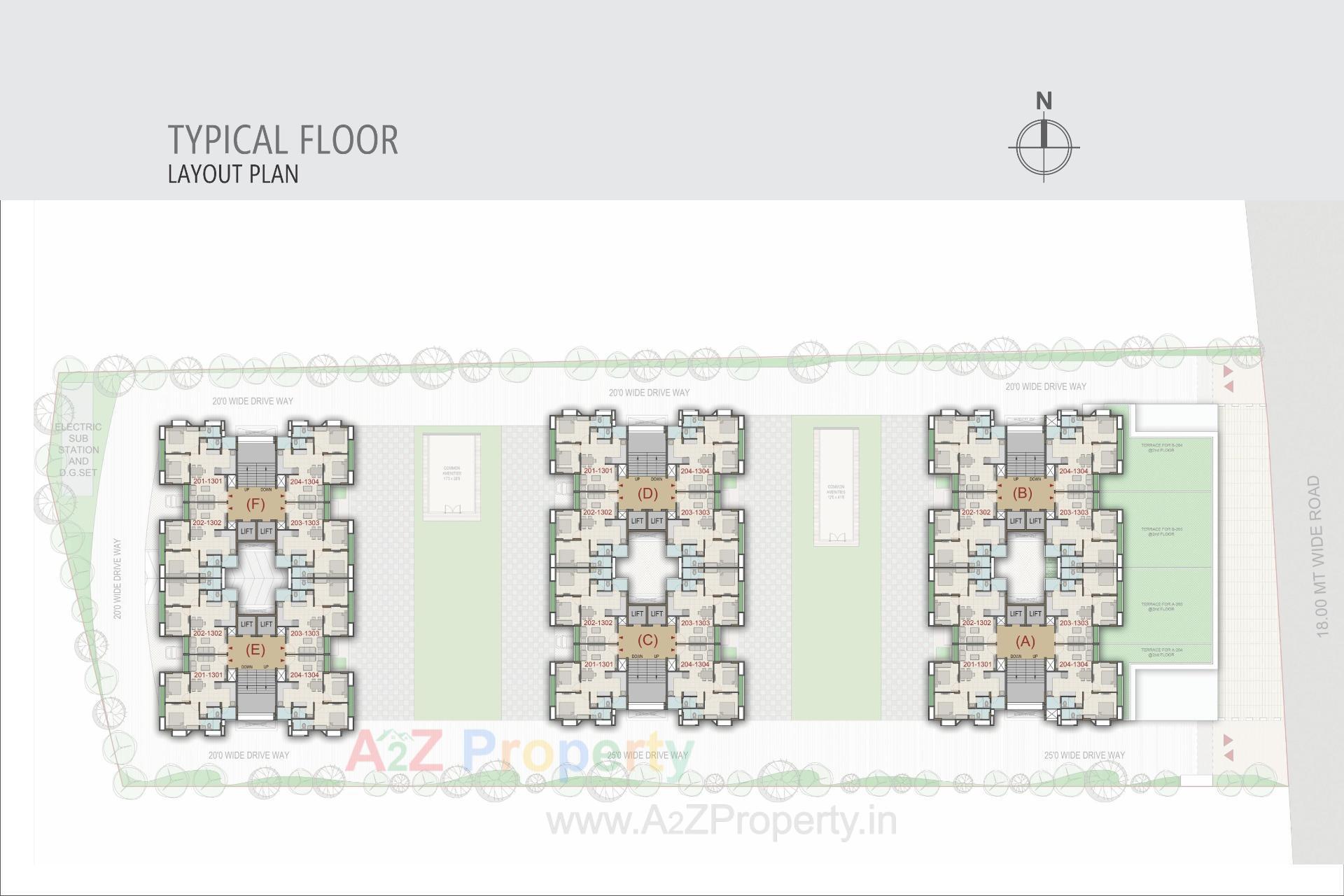 Layout of real estate project Vandanam located at Jagatpur, Ahmedabad, Gujarat