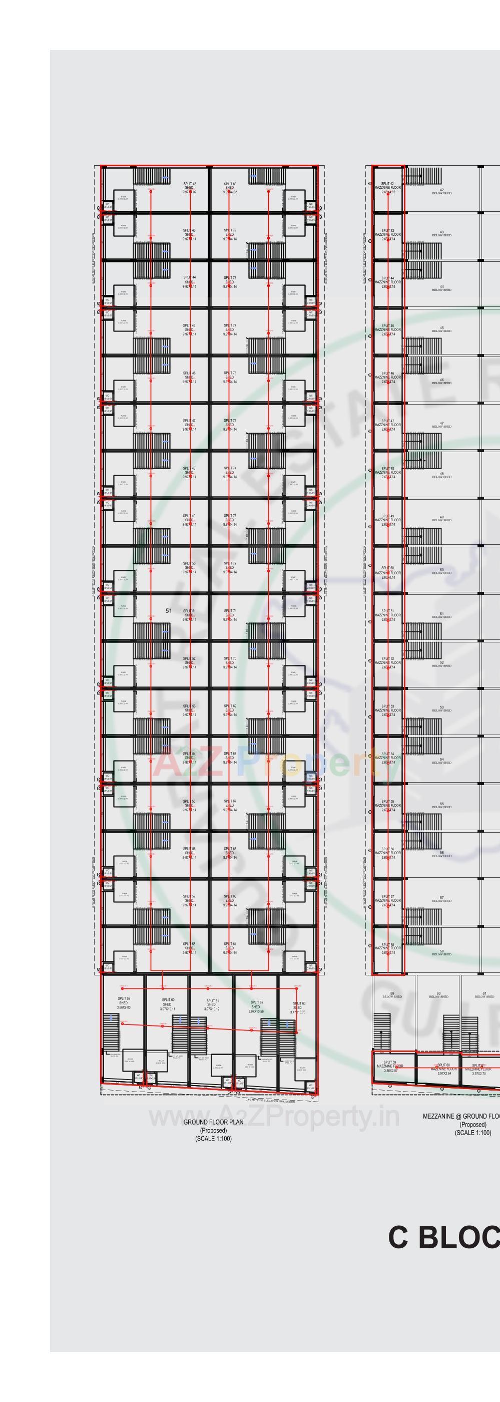 Layout of real estate project Vande Mataram Industrial Park located at Kathwada, Ahmedabad, Gujarat