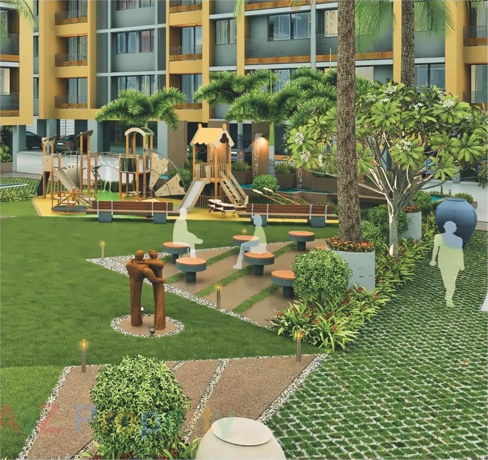 3D Elevation of real estate project Vandemataram Mahadev Lily located at Rajpur--hirpur, Ahmedabad, Gujarat