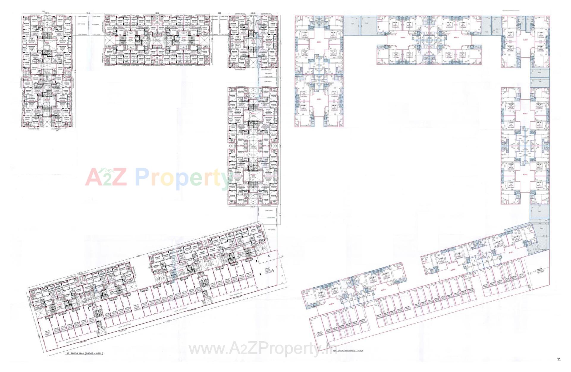 Layout of real estate project Vandemataram Rameshwar located at Wadaj, Ahmedabad, Gujarat