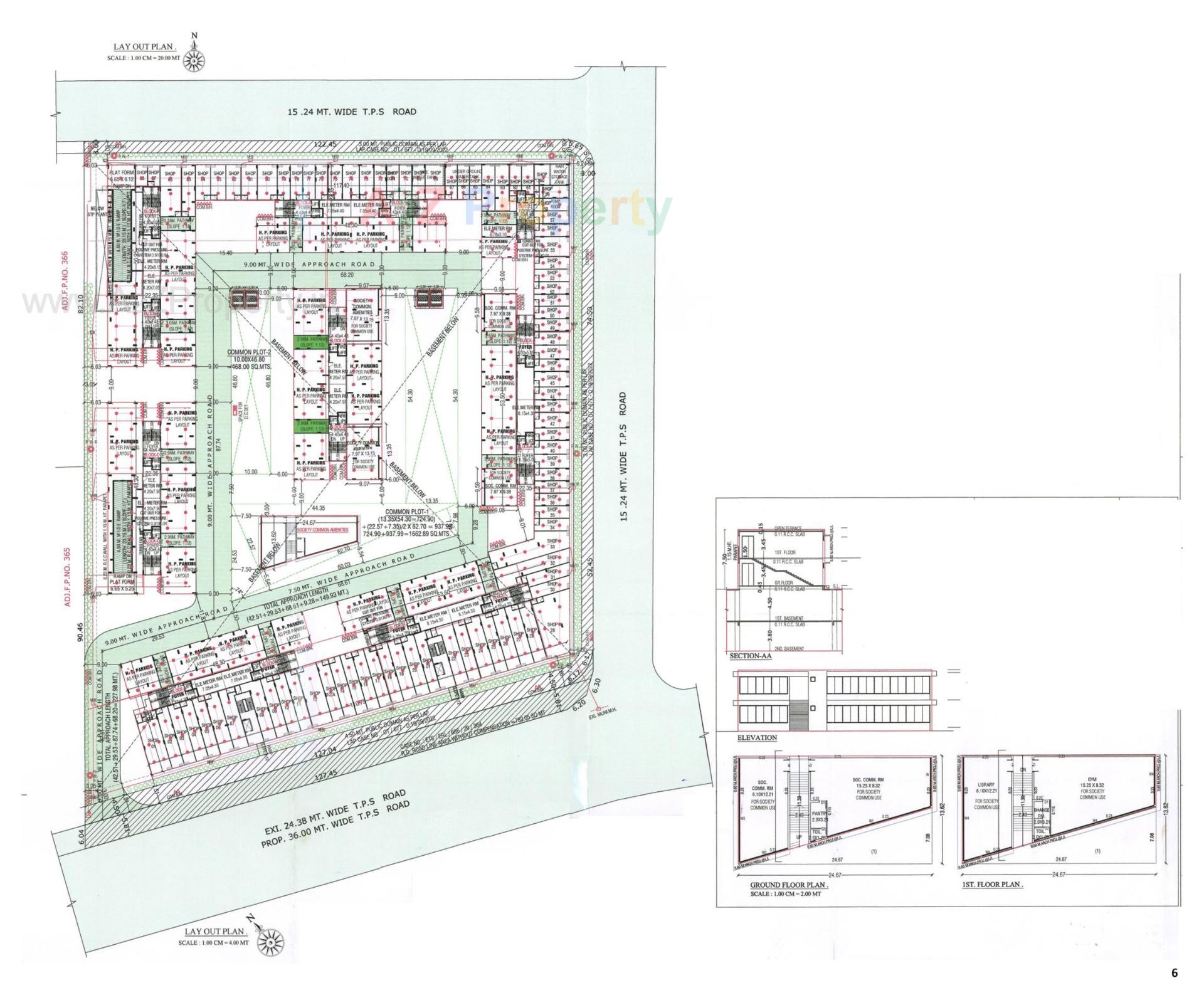 Layout of real estate project Vandemataram Rameshwar located at Wadaj, Ahmedabad, Gujarat