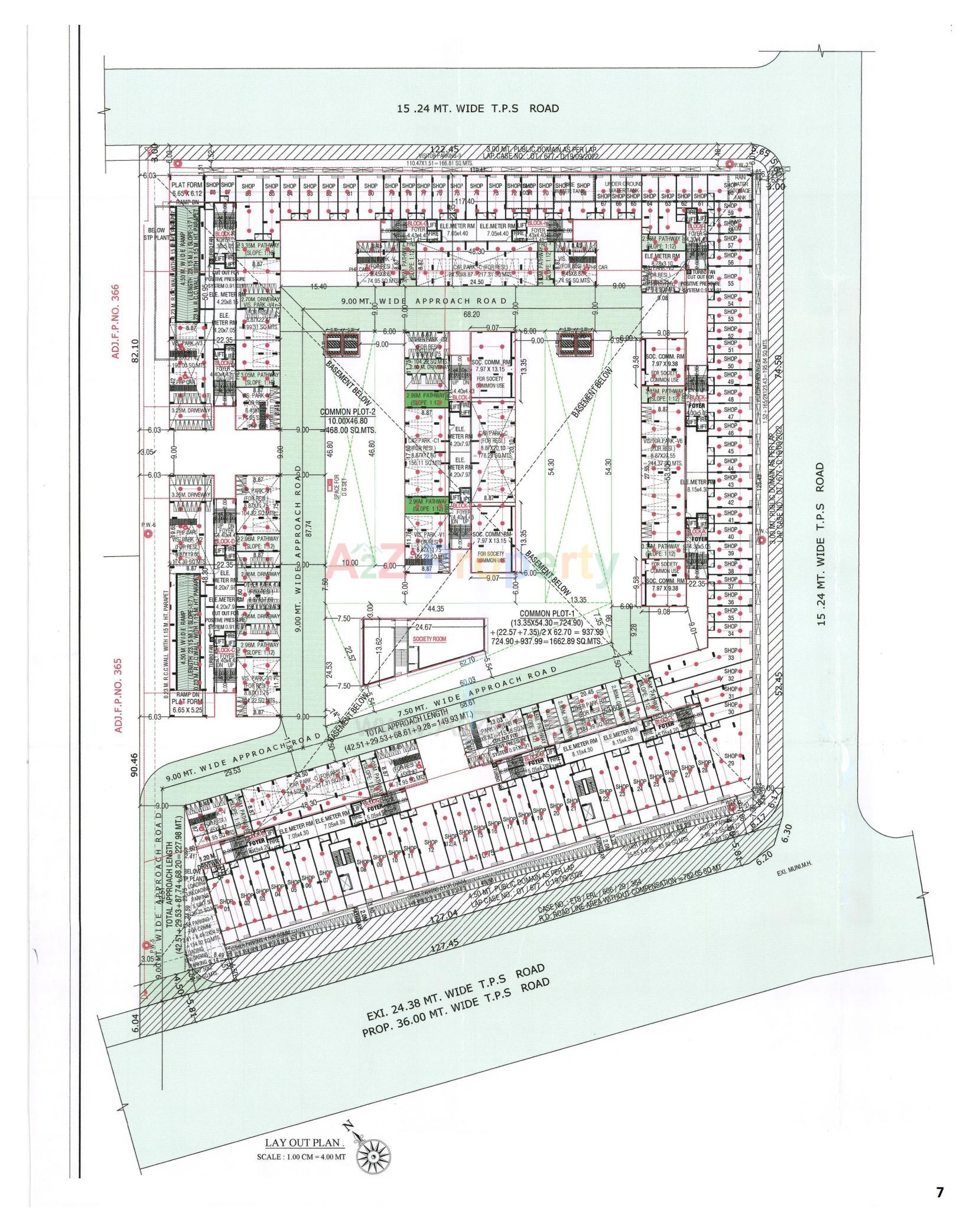 Layout of real estate project Vandemataram Rameshwar located at Wadaj, Ahmedabad, Gujarat