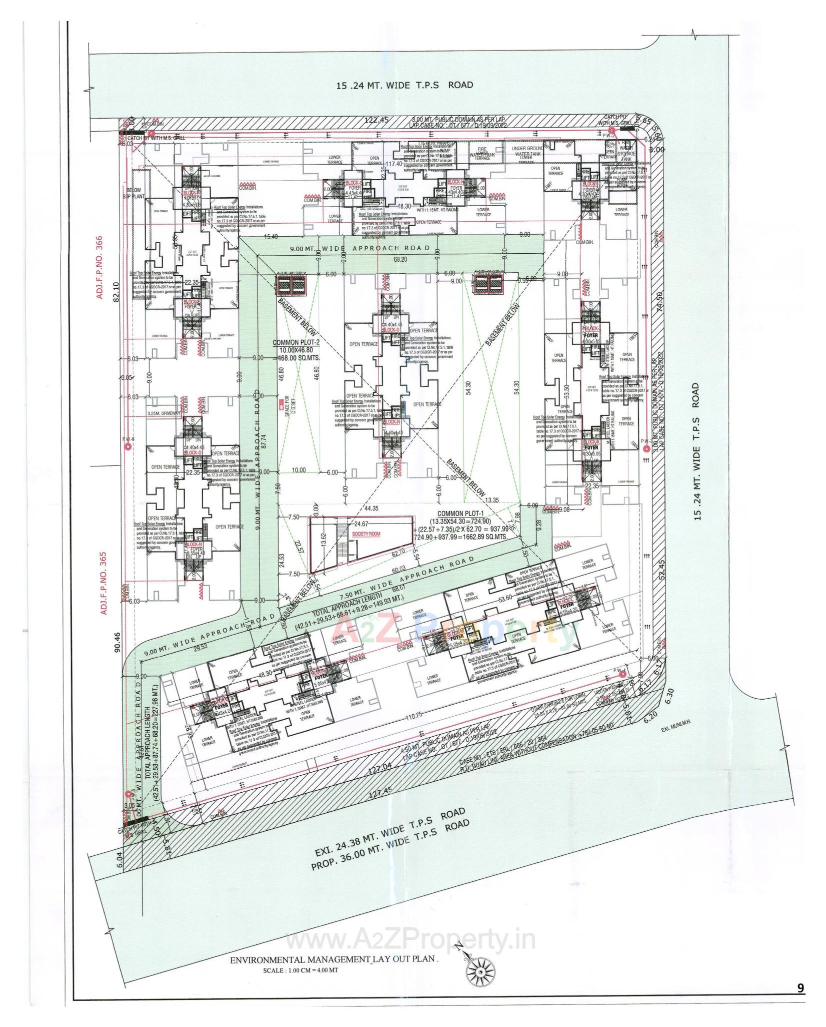 Layout of real estate project Vandemataram Rameshwar located at Wadaj, Ahmedabad, Gujarat