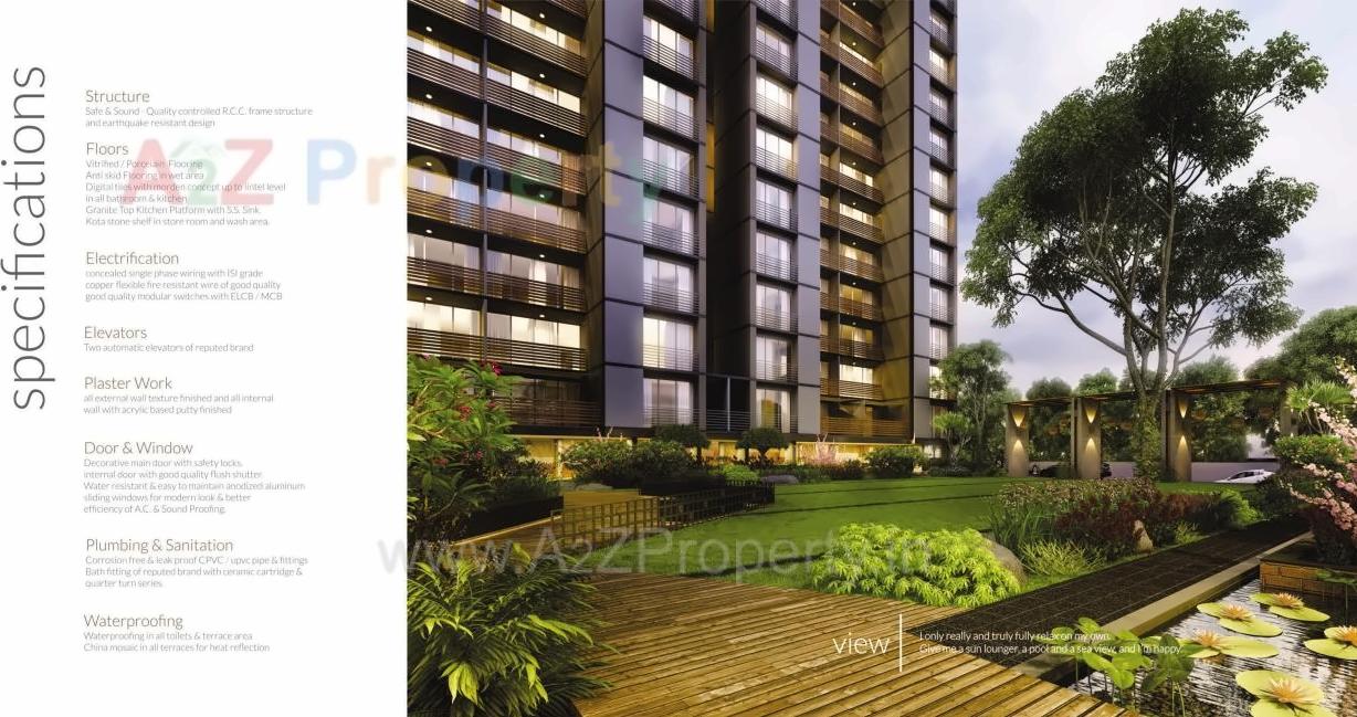 3D Elevation of real estate project Vandematram Fabula located at Gota, Ahmedabad, Gujarat