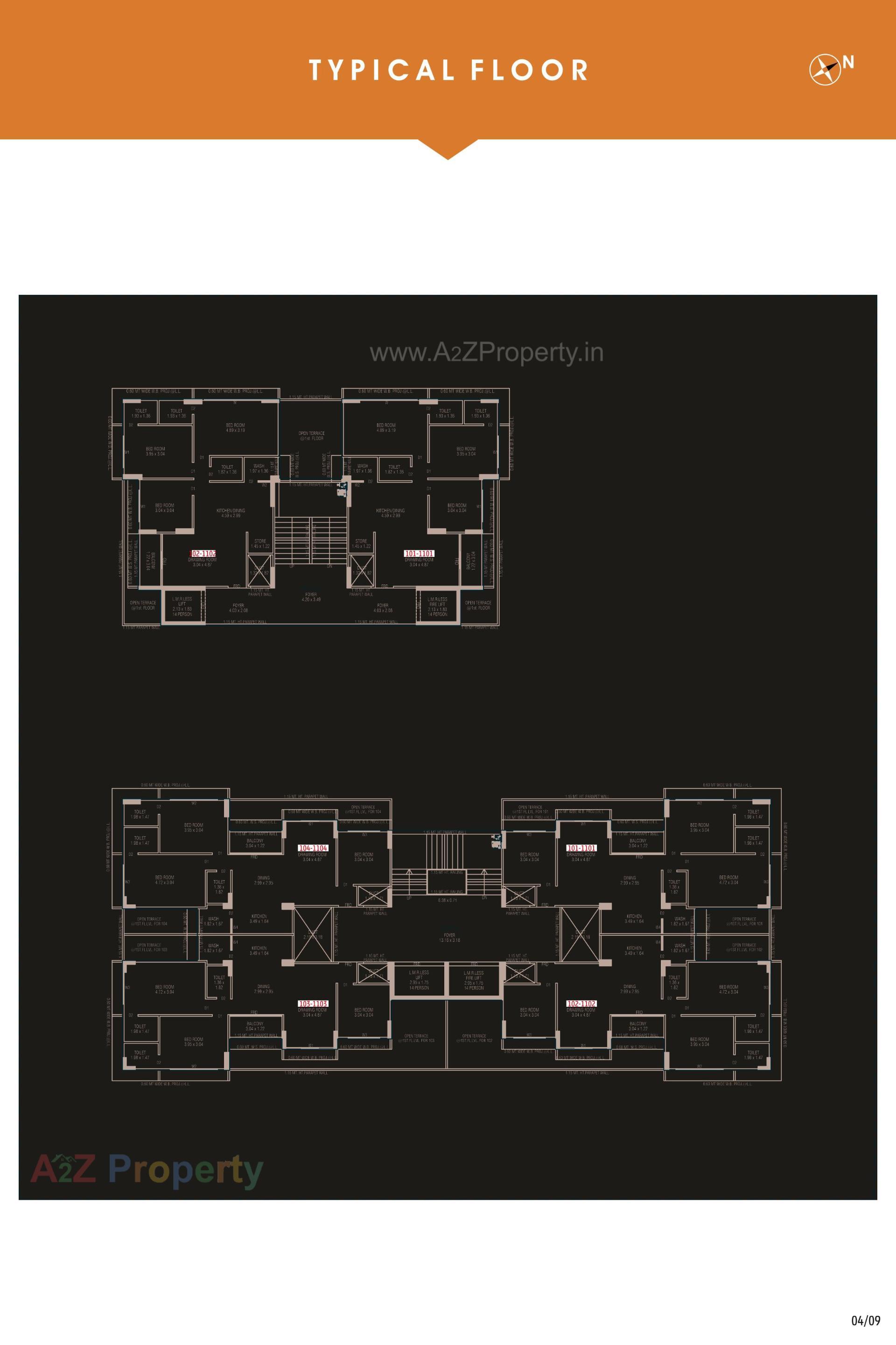 Layout of real estate project Vashikaa Param located at Chandkheda, Ahmedabad, Gujarat