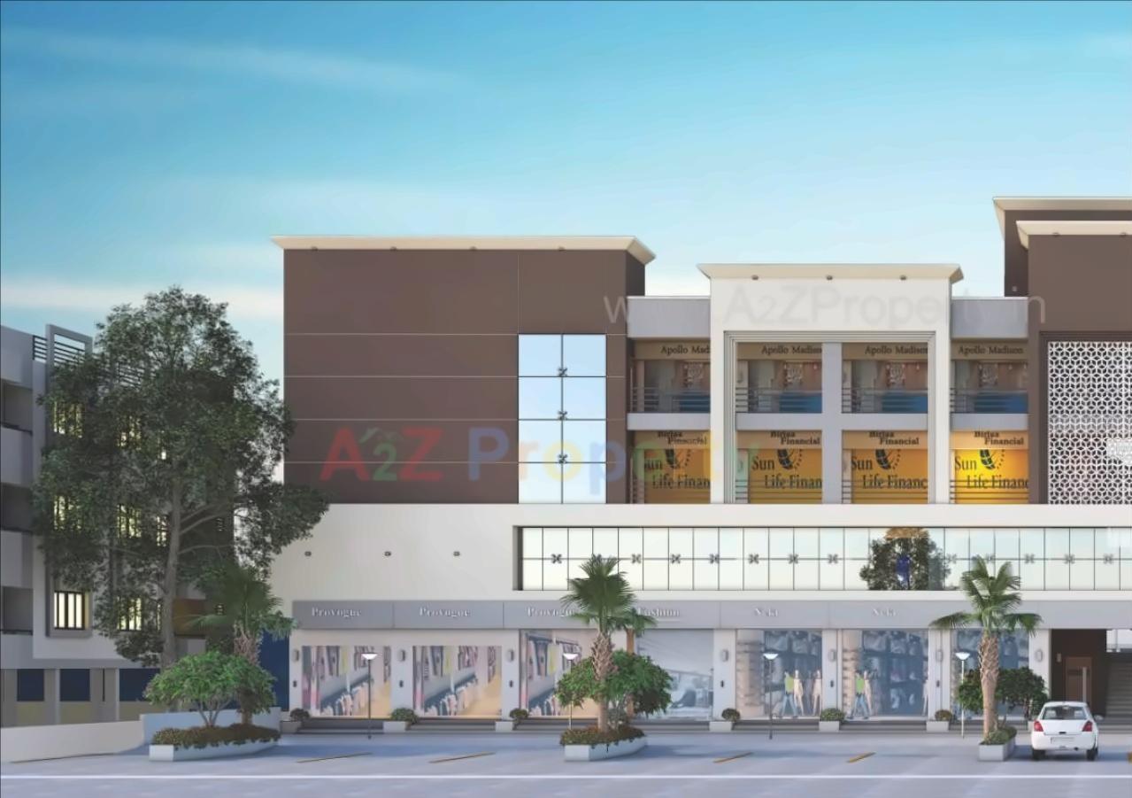 3D Elevation of real estate project Vashishth Vanijyam located at Aslali, Ahmedabad, Gujarat