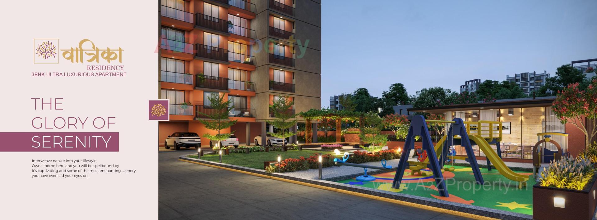 3D Elevation of real estate project Vatrika Residency located at Chiloda (naroda), Ahmedabad, Gujarat