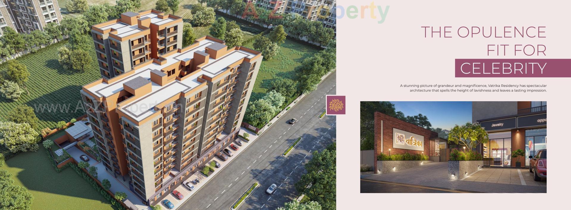 3D Elevation of real estate project Vatrika Residency located at Chiloda (naroda), Ahmedabad, Gujarat