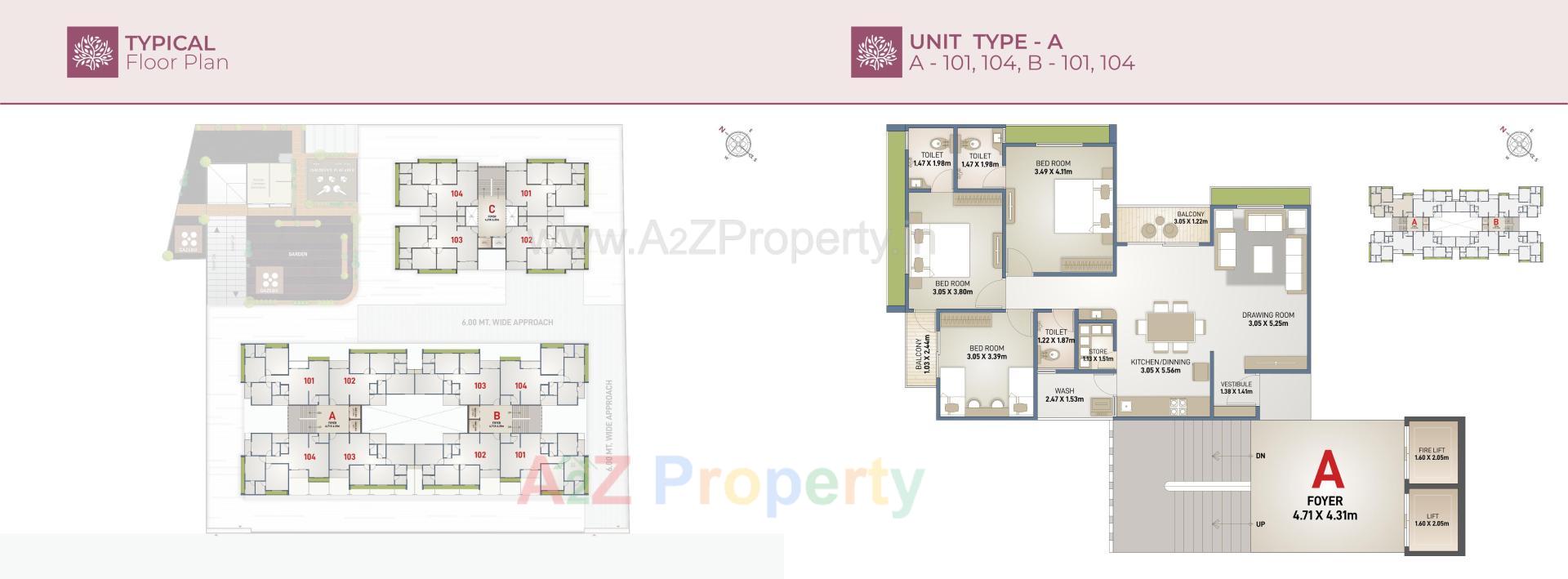 Layout of real estate project Vatrika Residency located at Chiloda (naroda), Ahmedabad, Gujarat