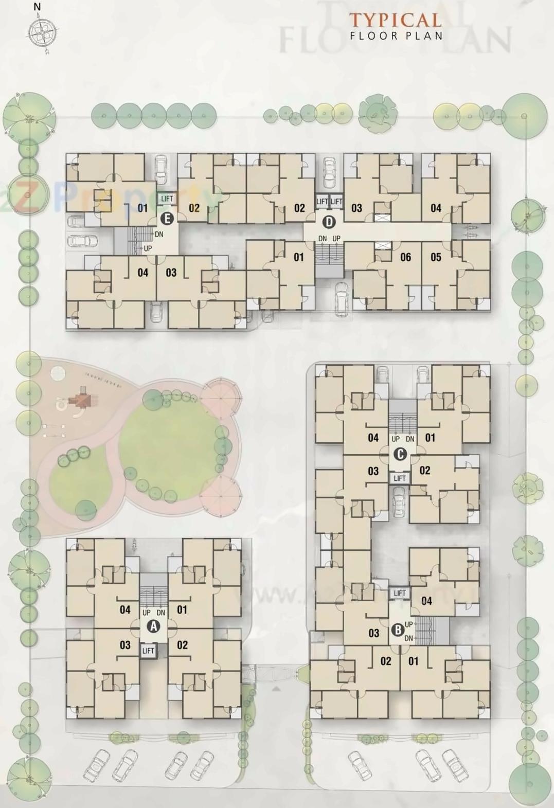 Layout of real estate project Ved Raj located at Vastral, Ahmedabad, Gujarat