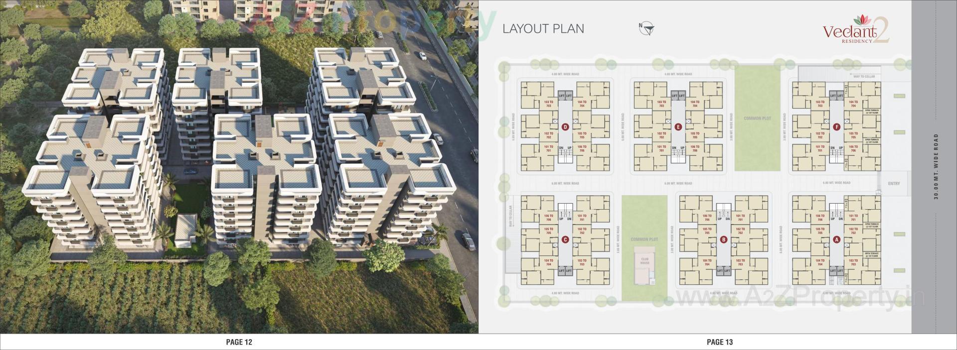 Layout of real estate project Vedant Residency located at Ahmedabad, Ahmedabad, Gujarat
