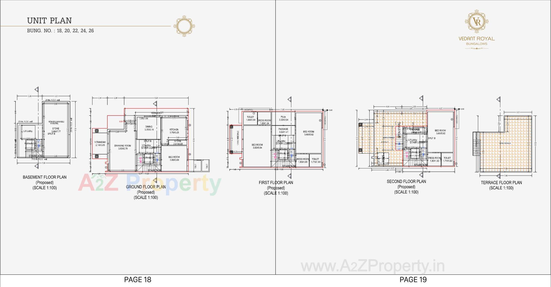 Layout of real estate project Vedant Royal Bungalows located at Vastral, Ahmedabad, Gujarat
